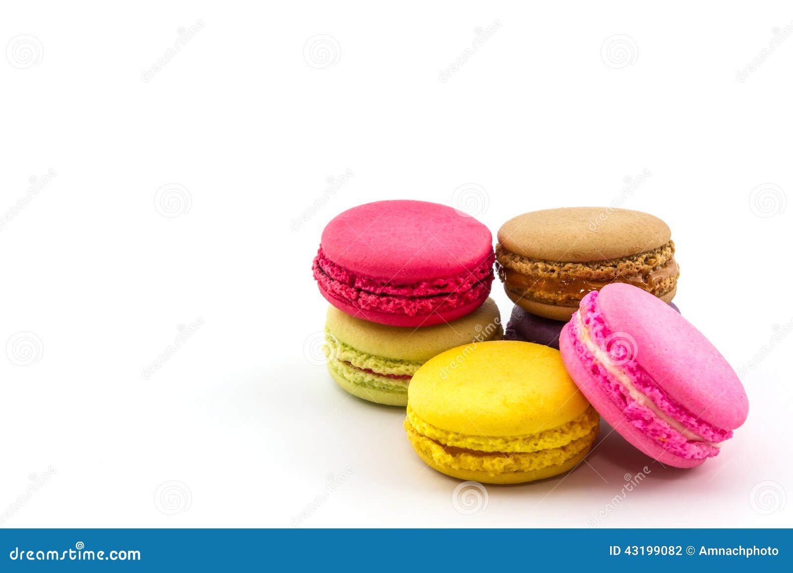 Sweet and Colourful French Macaroons or Macaron, Dessert. Stock Photo ...