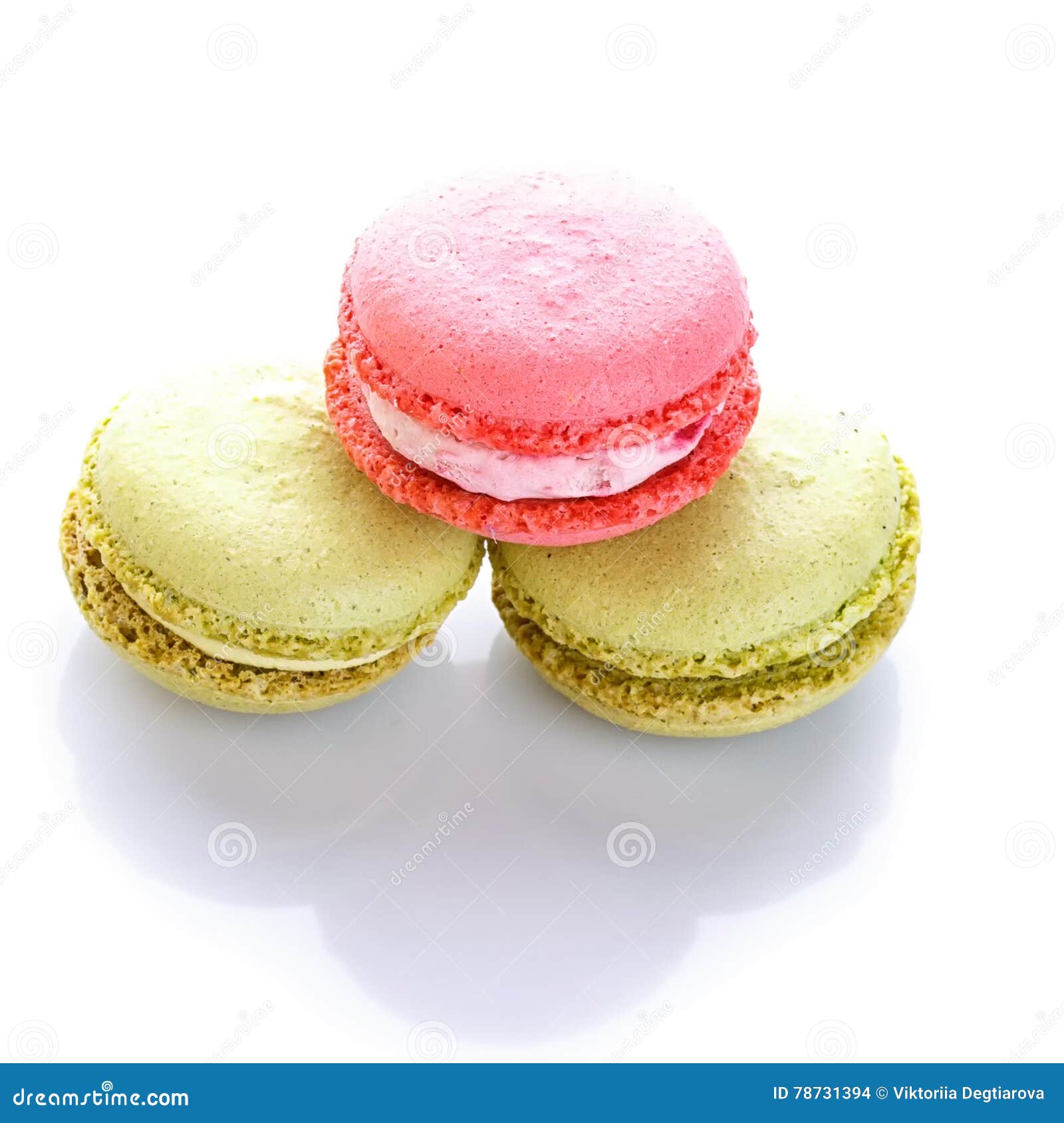 Sweet and Colourful French Macaroons or Macaron on White Background ...