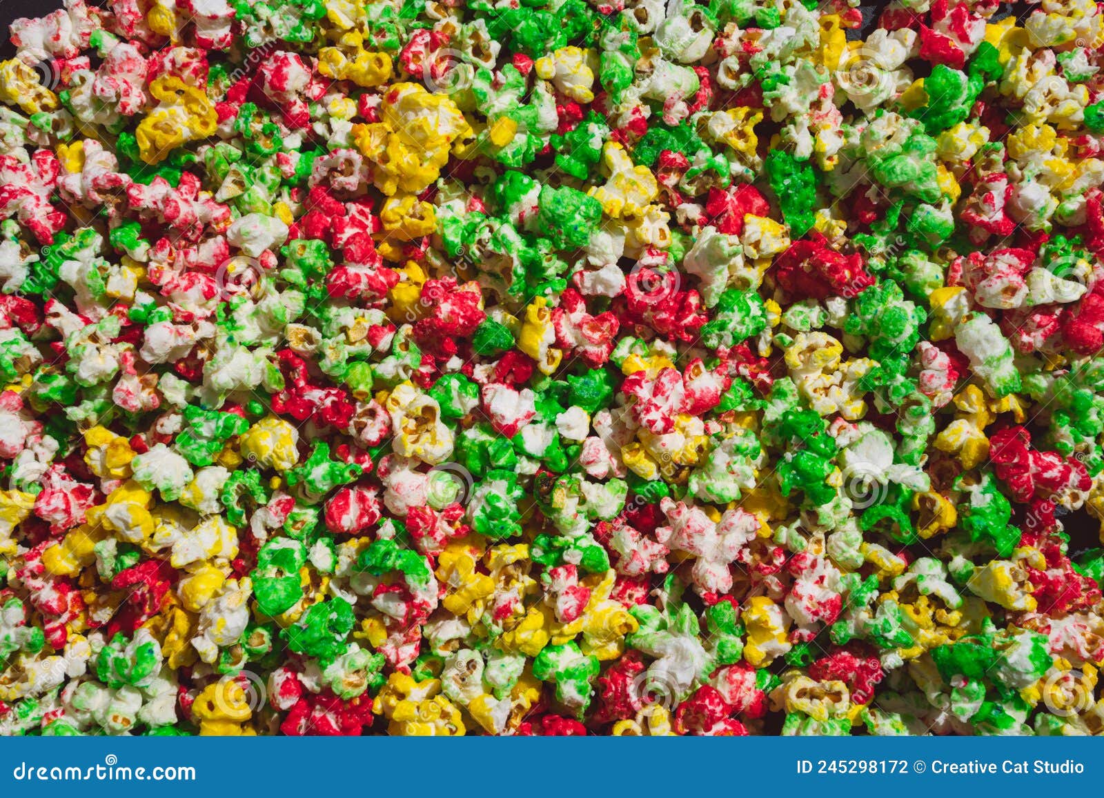 Sweet Colourful Popcorn Texture Background Stock Photo Image of