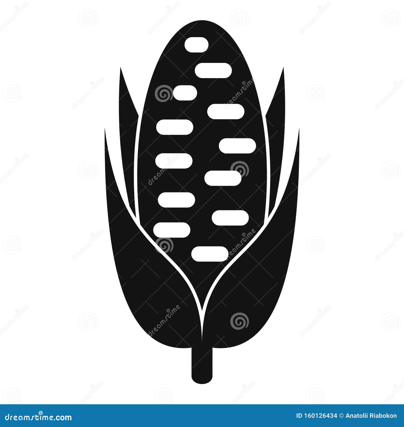 Sweet Corn Icon, Simple Style Stock Vector - Illustration of handdrawn,  summer: 160126434