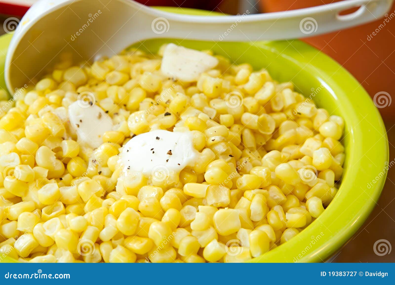 Sweet Corn with Melted Butter and Cracked Pepper Stock Image Image of