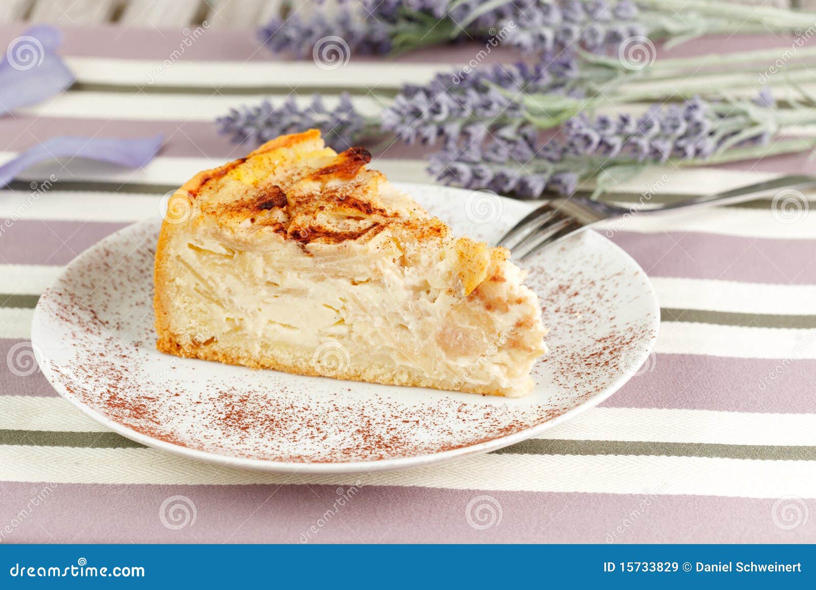 Sweet cream strudel stock image. Image of crust, slice 15733829
