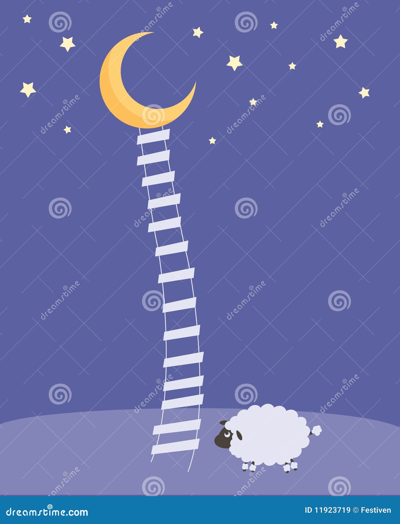 Sweet Dreams stock vector. Illustration of cartoon, moon - 11923719