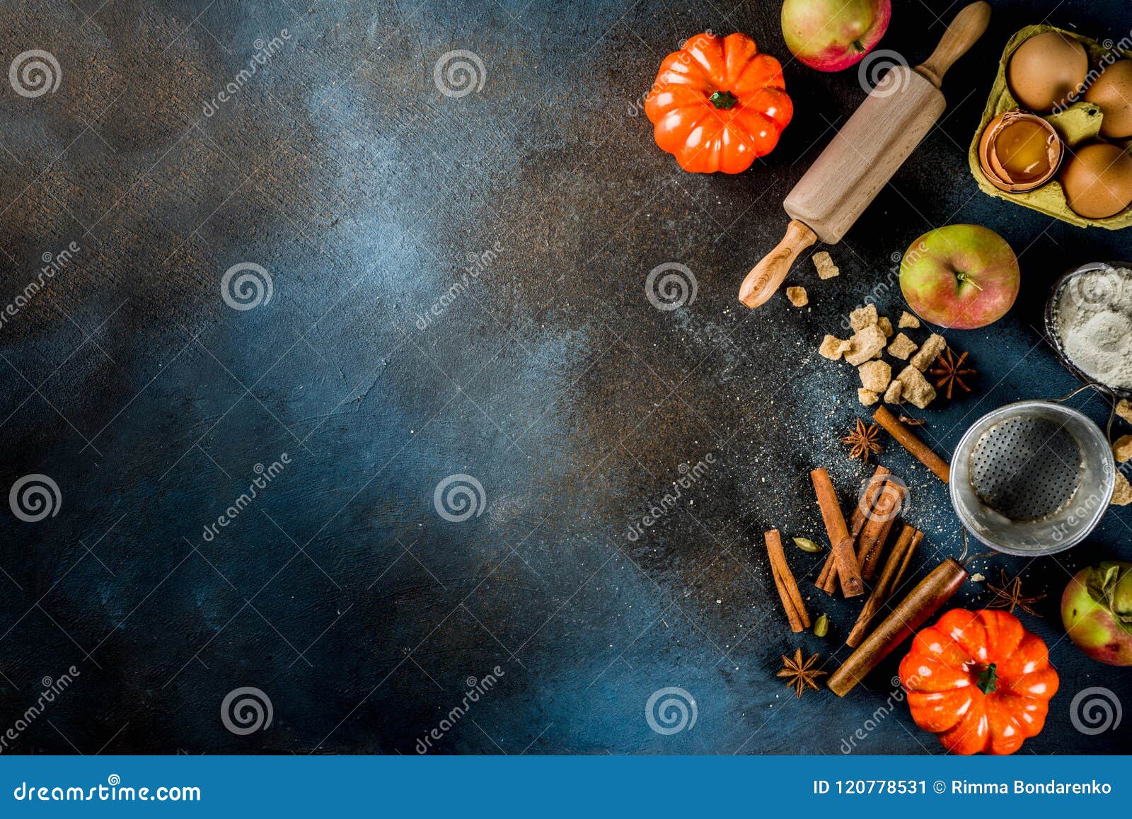 Sweet Fall Baking Background Stock Image - Image of cutting, bakery ...