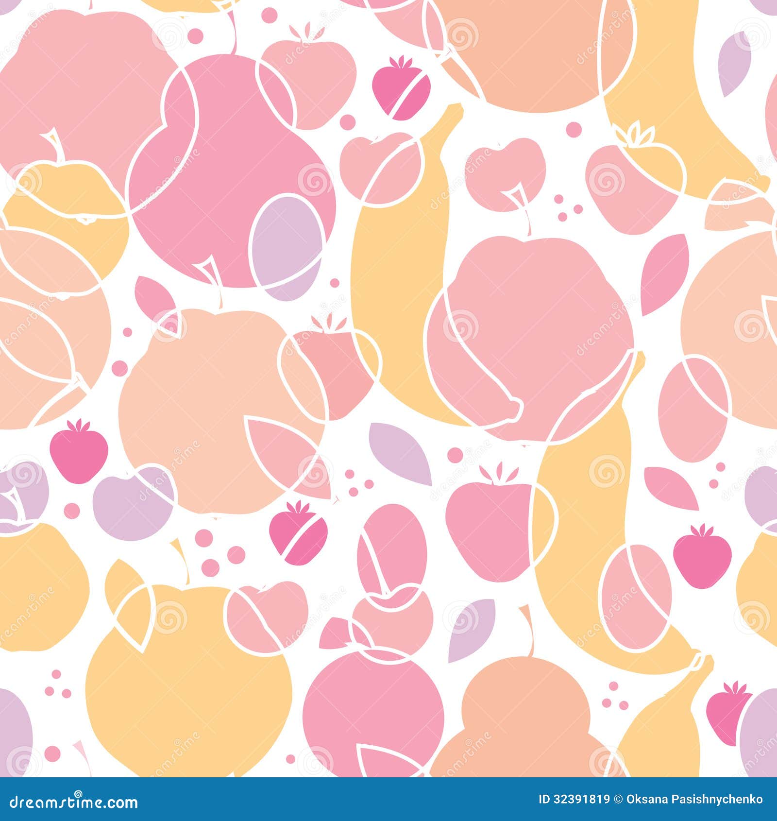 Sweet Fruit Seamless Pattern Background Royalty Free Stock 