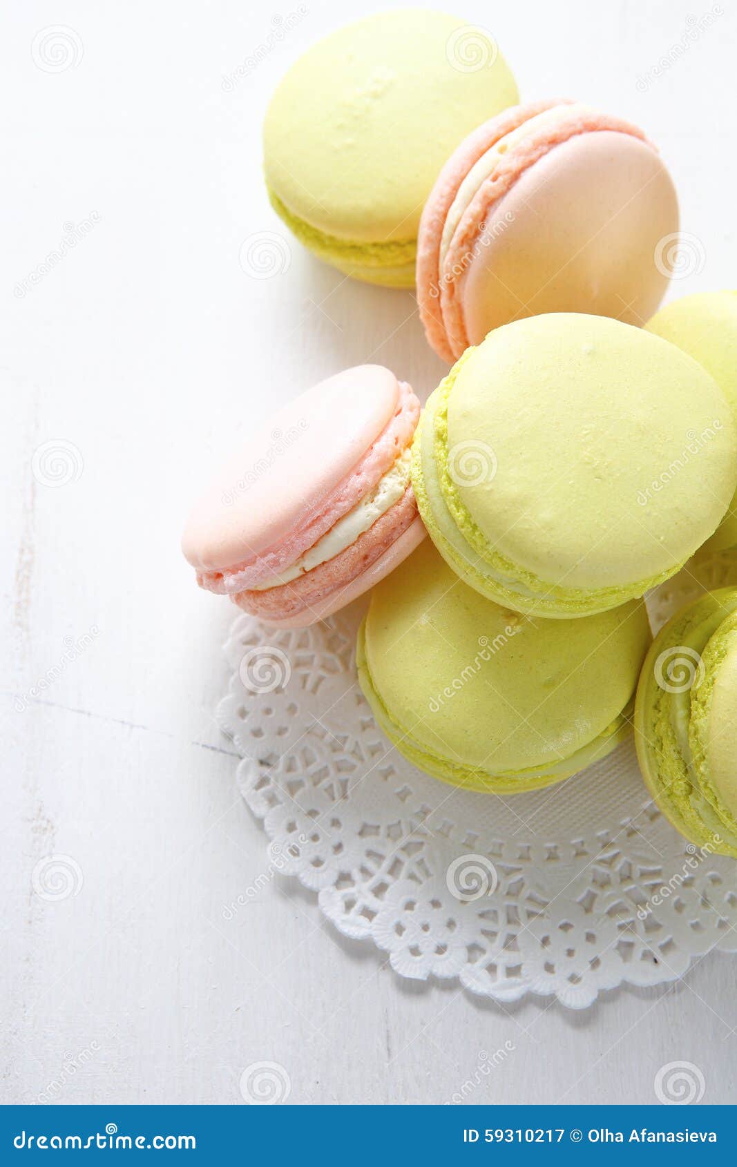 Sweet Green and Pink Macaroon Stock Image - Image of color, background ...