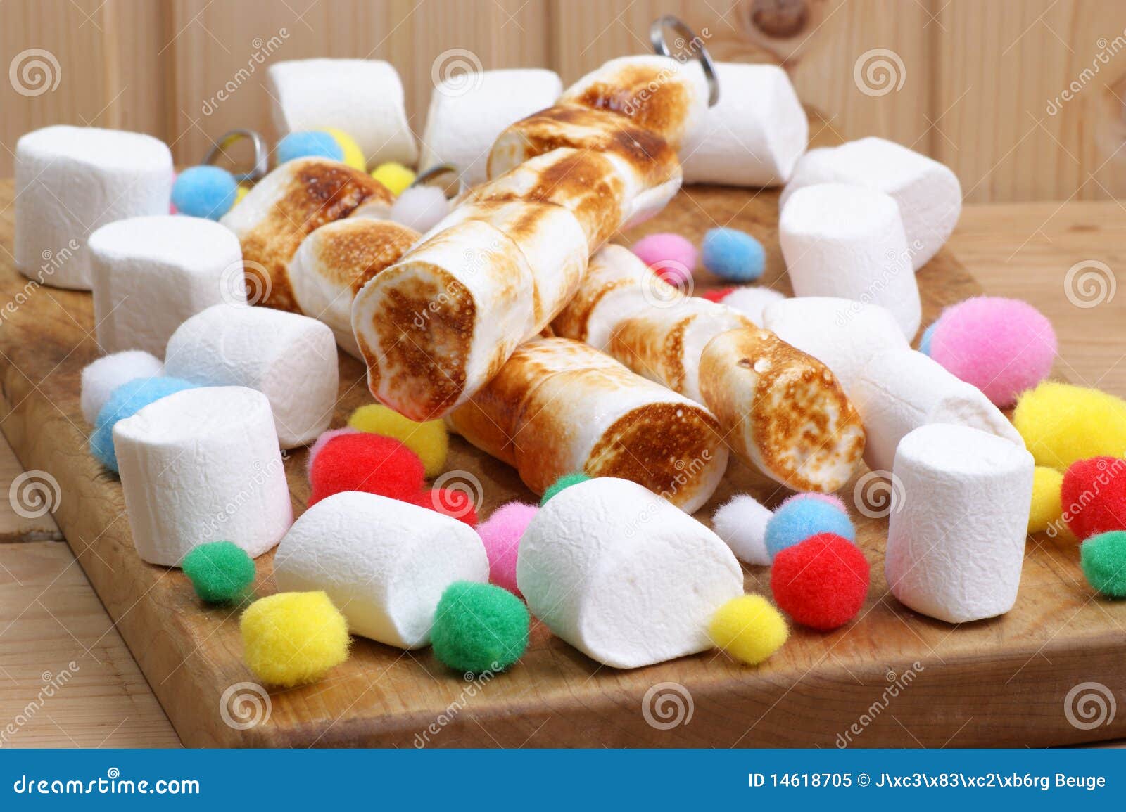 Sweet Grilled Marshmallow on a Skewer Stock Image Image of delicious