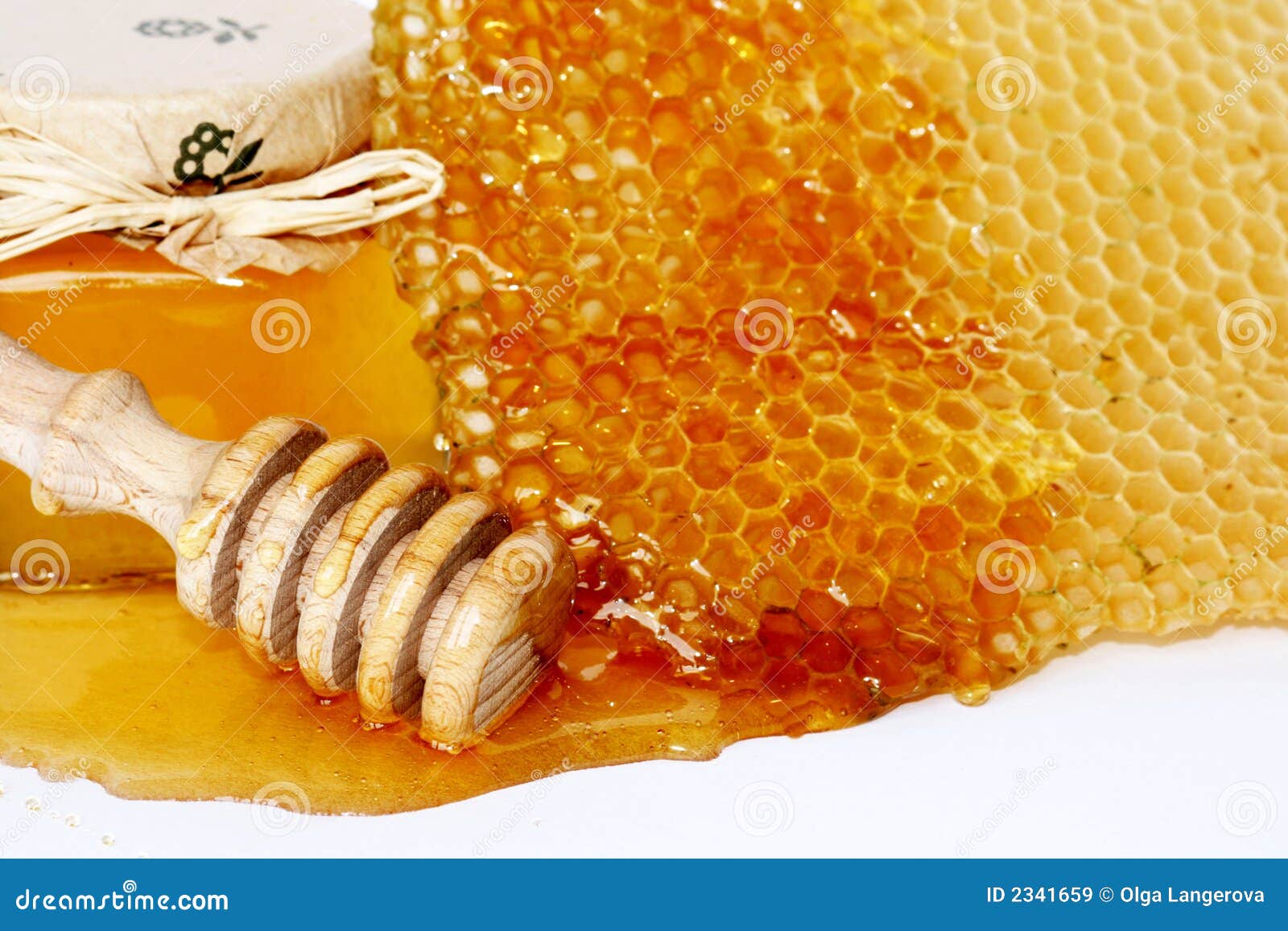 Sweet honey stock image. Image of isolated, lids, yellow 2341659