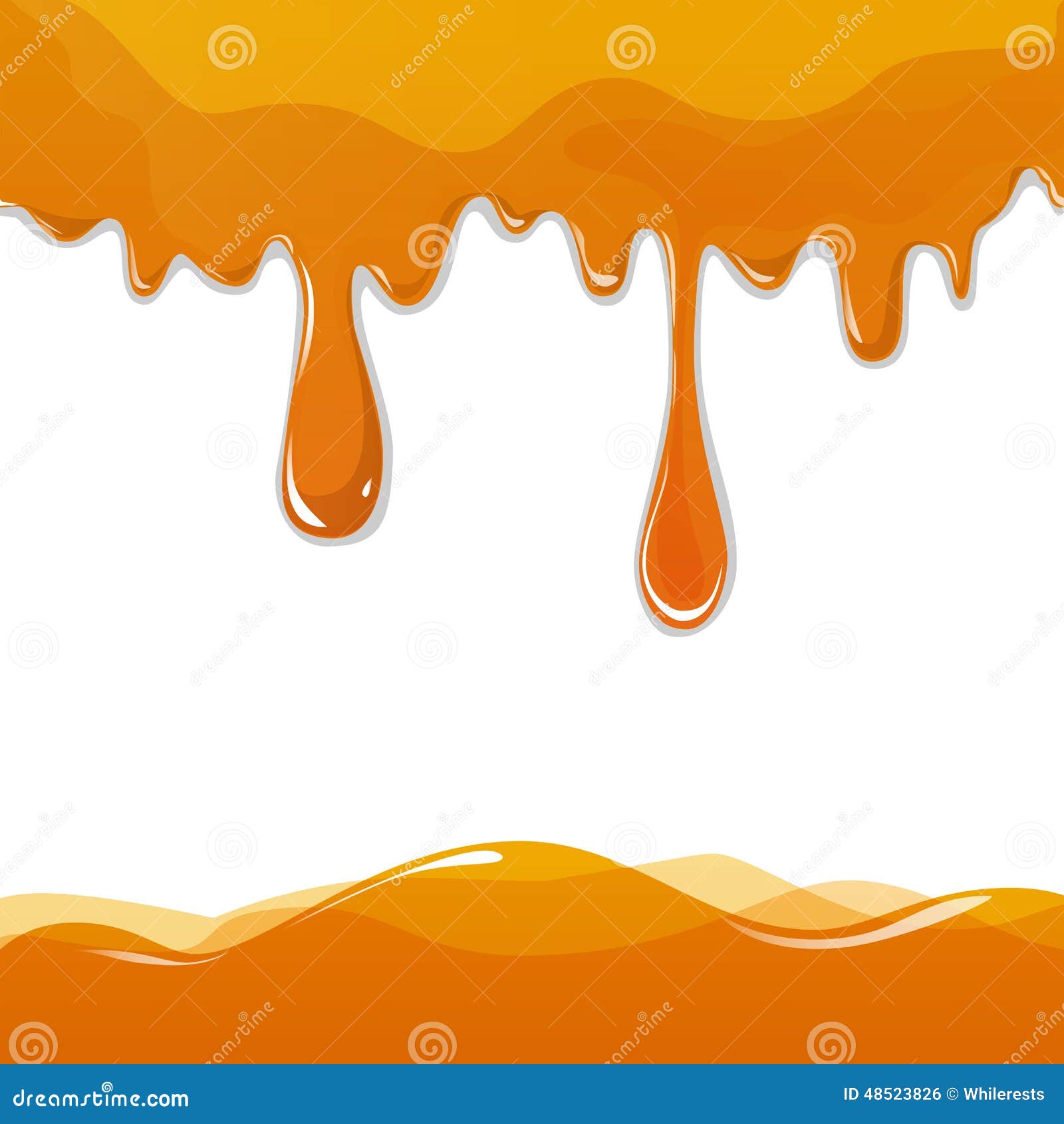 Sweet Honey Drips Seamless Vector Stock Vector Illustration of