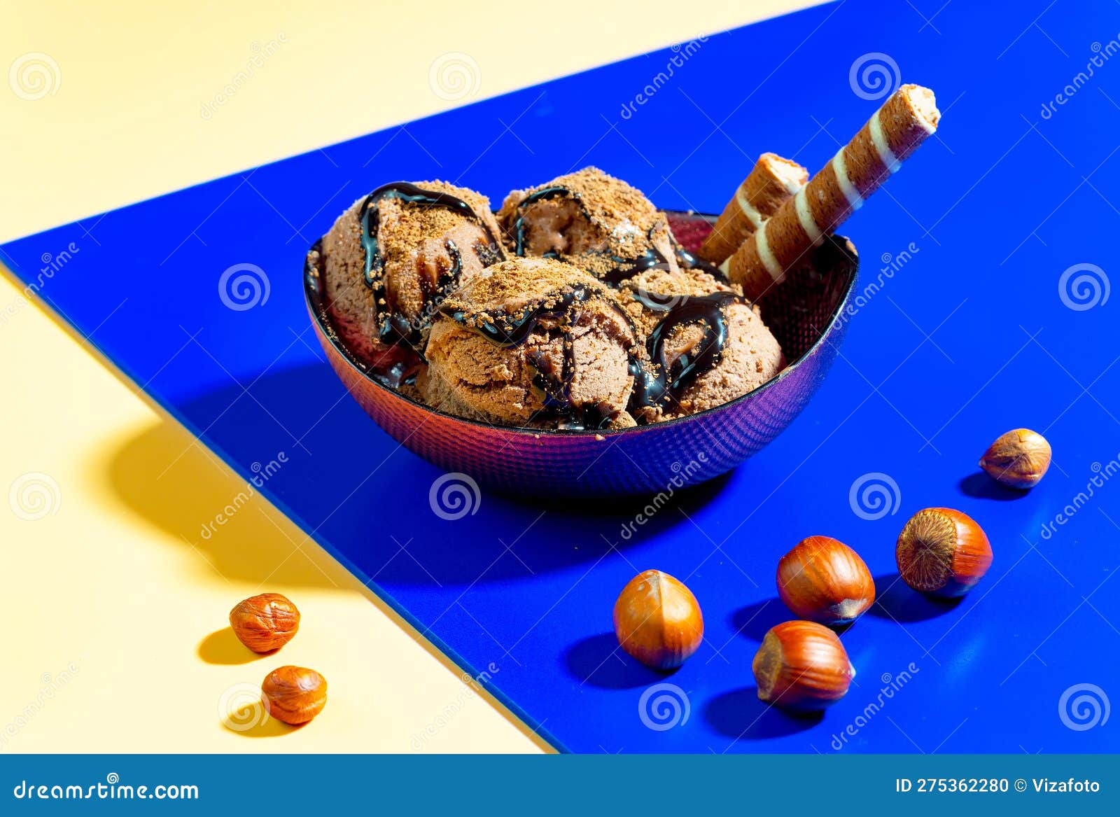 Sweet Ice Cream Balls in a Spoon Stock Photo Image of snack, dish