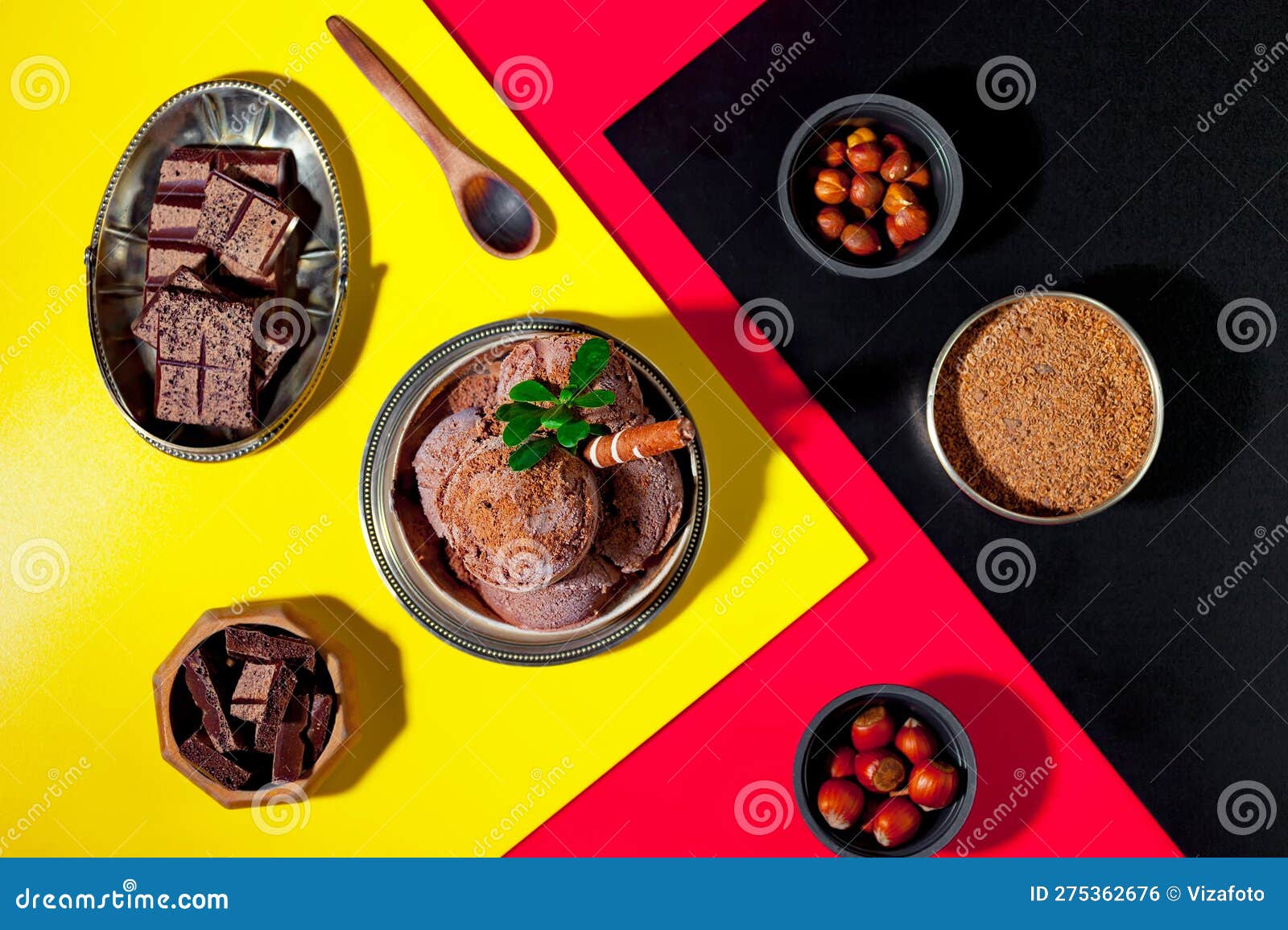Sweet Ice Cream Balls in a Spoon Stock Photo Image of cold, meat