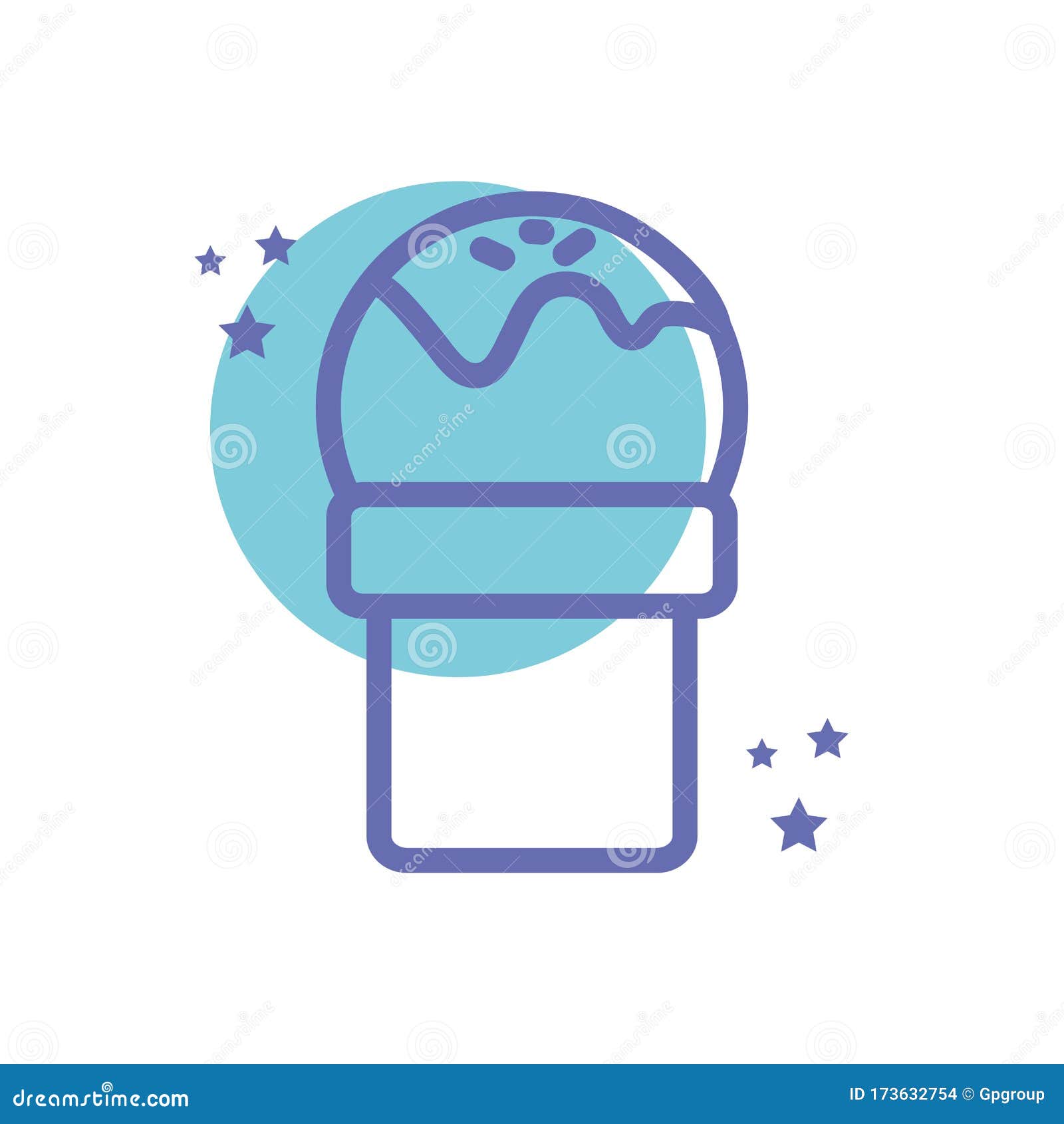 Download Isolated Sweet Ice Cream Block Line Style Icon Vector ...