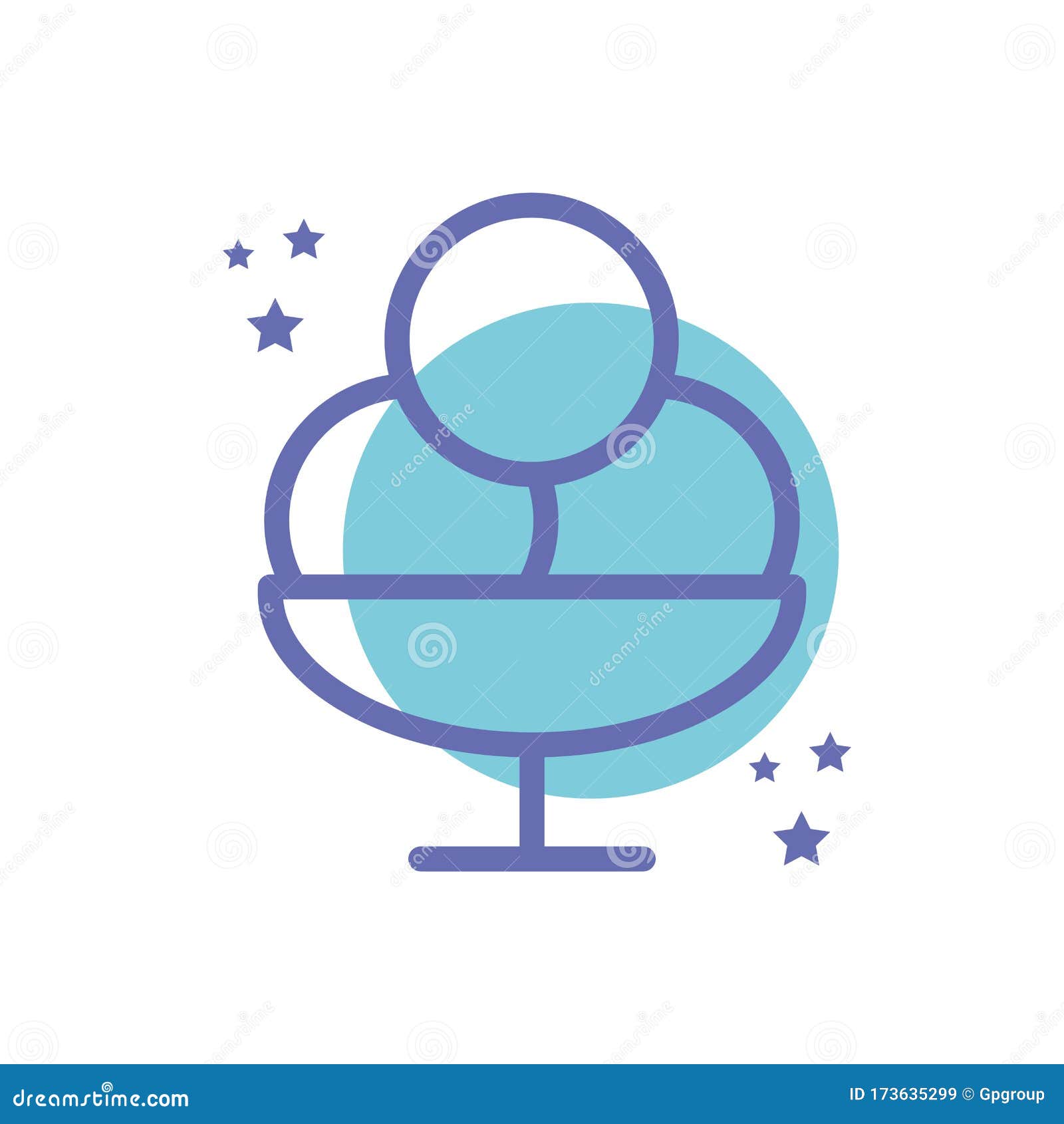 Isolated Sweet Ice Cream Block Line Style Icon Vector ...