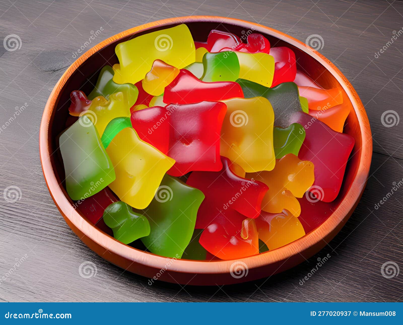 Sweet Jelly Candies on a Plate, AI Generated Stock Illustration ...