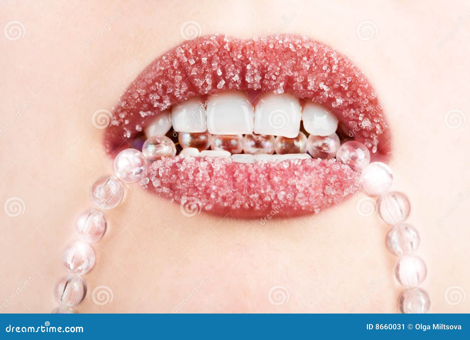 Sweet Lips And White Teeth Stock Image - Image: 8660031
