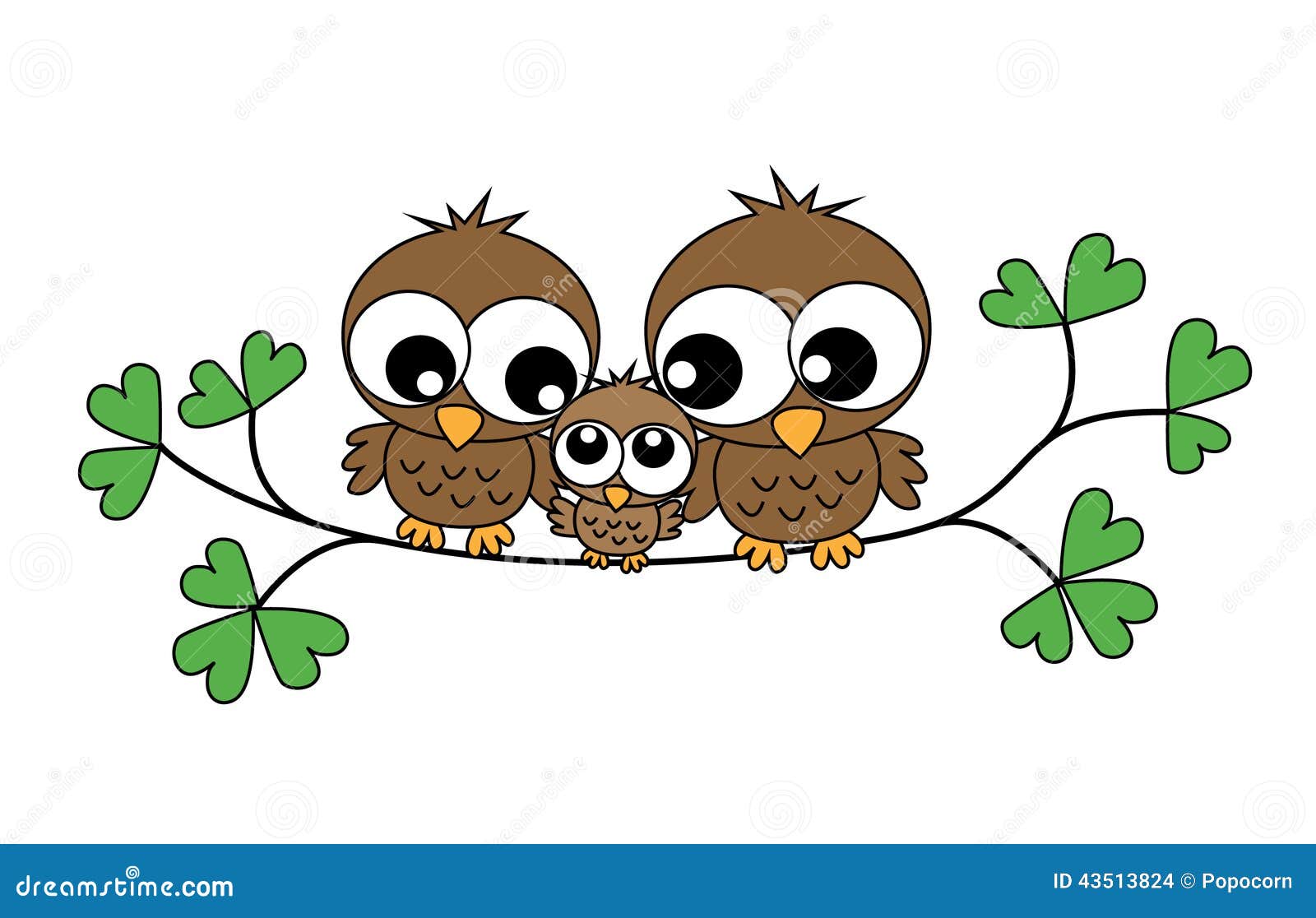 A Sweet Little Owl Family Illustration 43513824 - Megapixl A Sweet Little Owl Family Illustration 43513824 - Megapixl