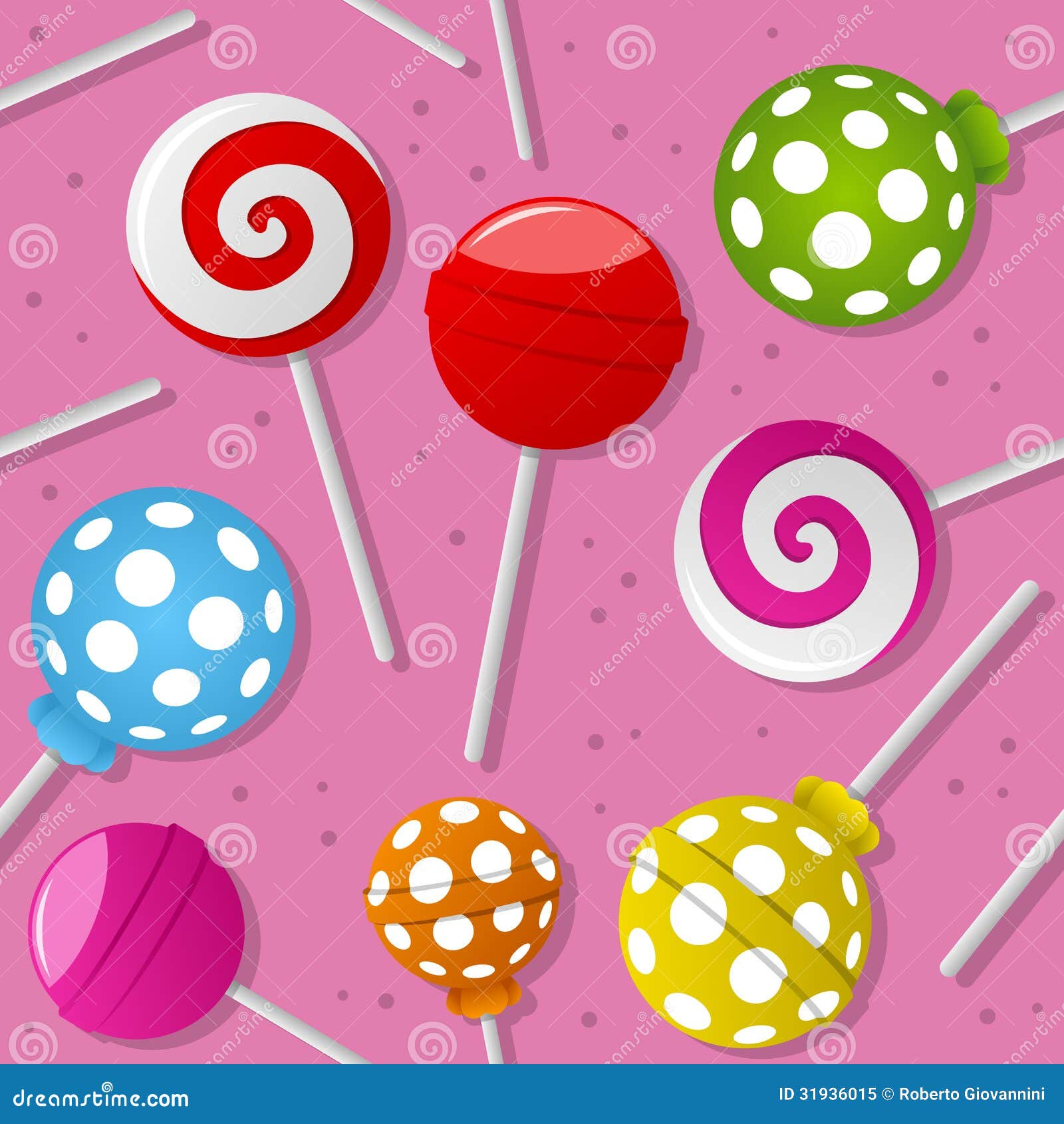 sweet lollipop seamless pattern