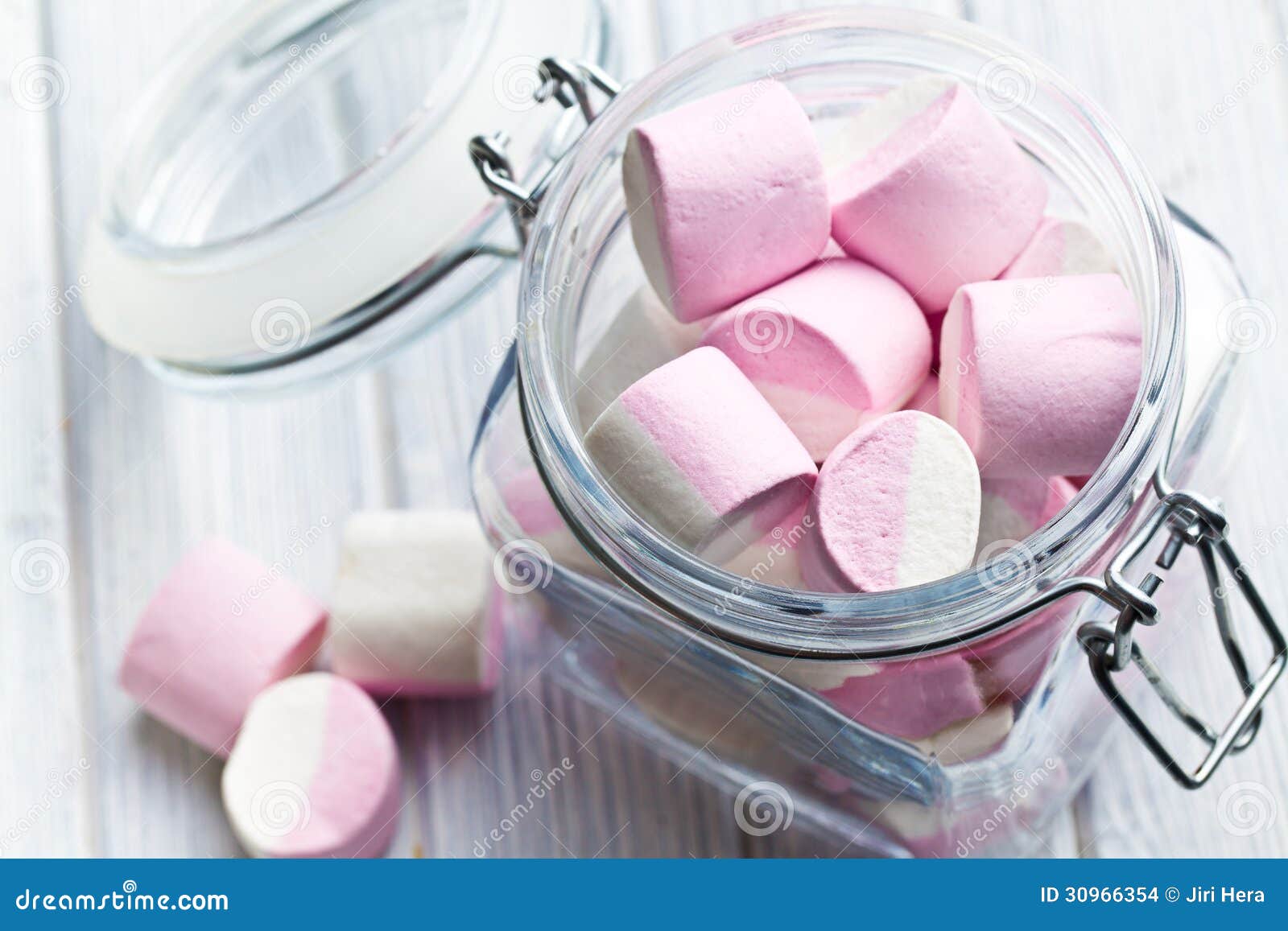 Sweet Marshmallows in Glass Jar Stock Photo Image of confection