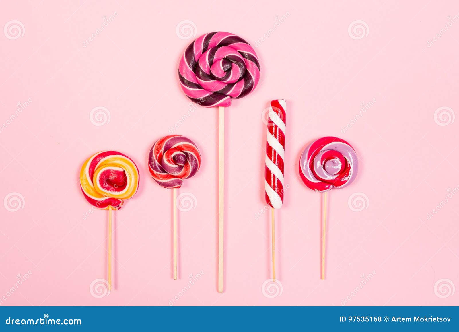 Sweet Marshmallows with Lollipop Stock Photo Image of colorful, pink