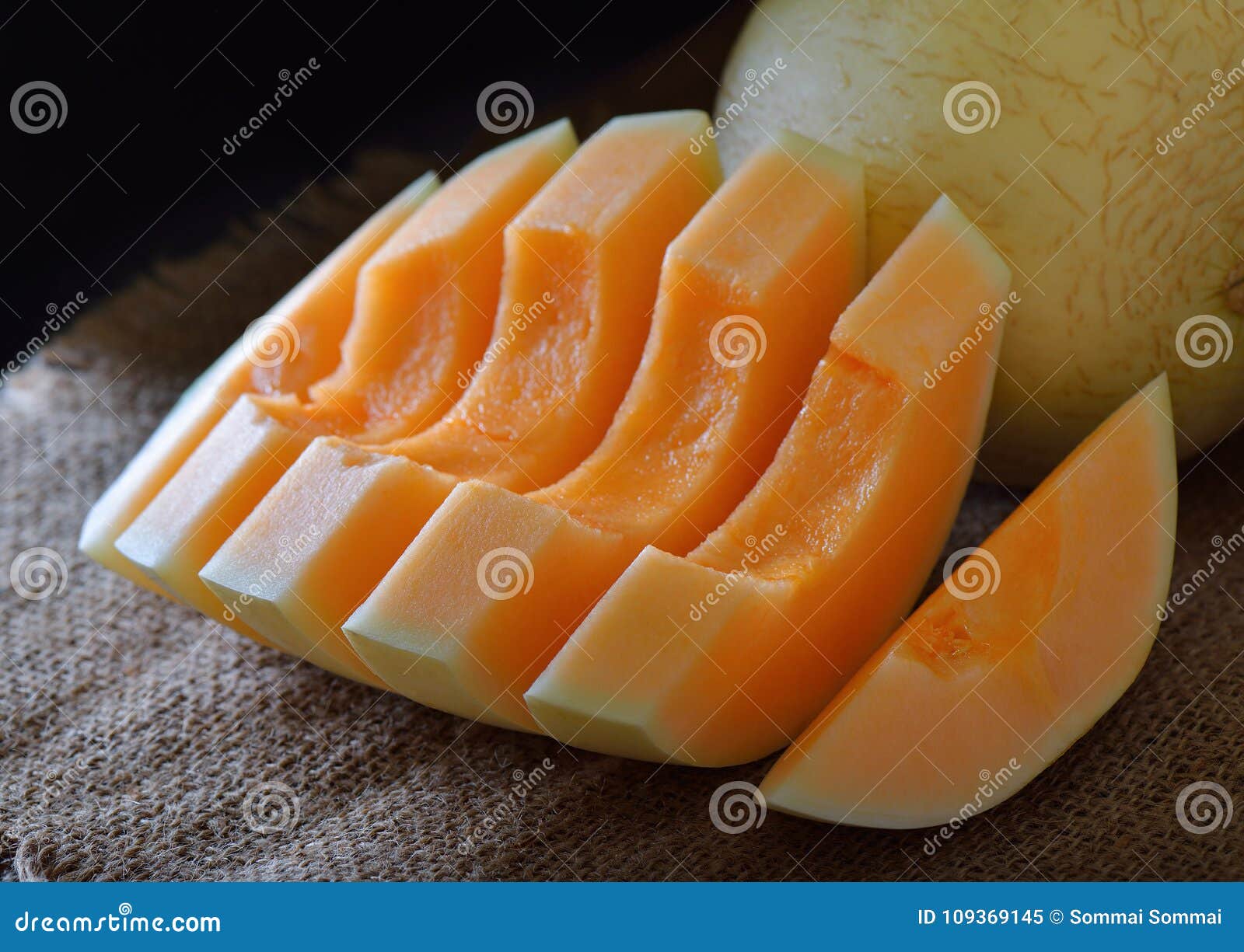Melon slice stock image. Image of yellow, orange, vegetable 109369145