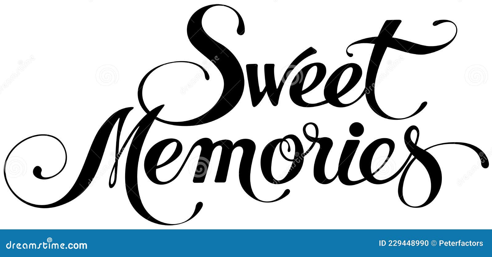 Sweet Memories - Custom Calligraphy Text Stock Vector ...