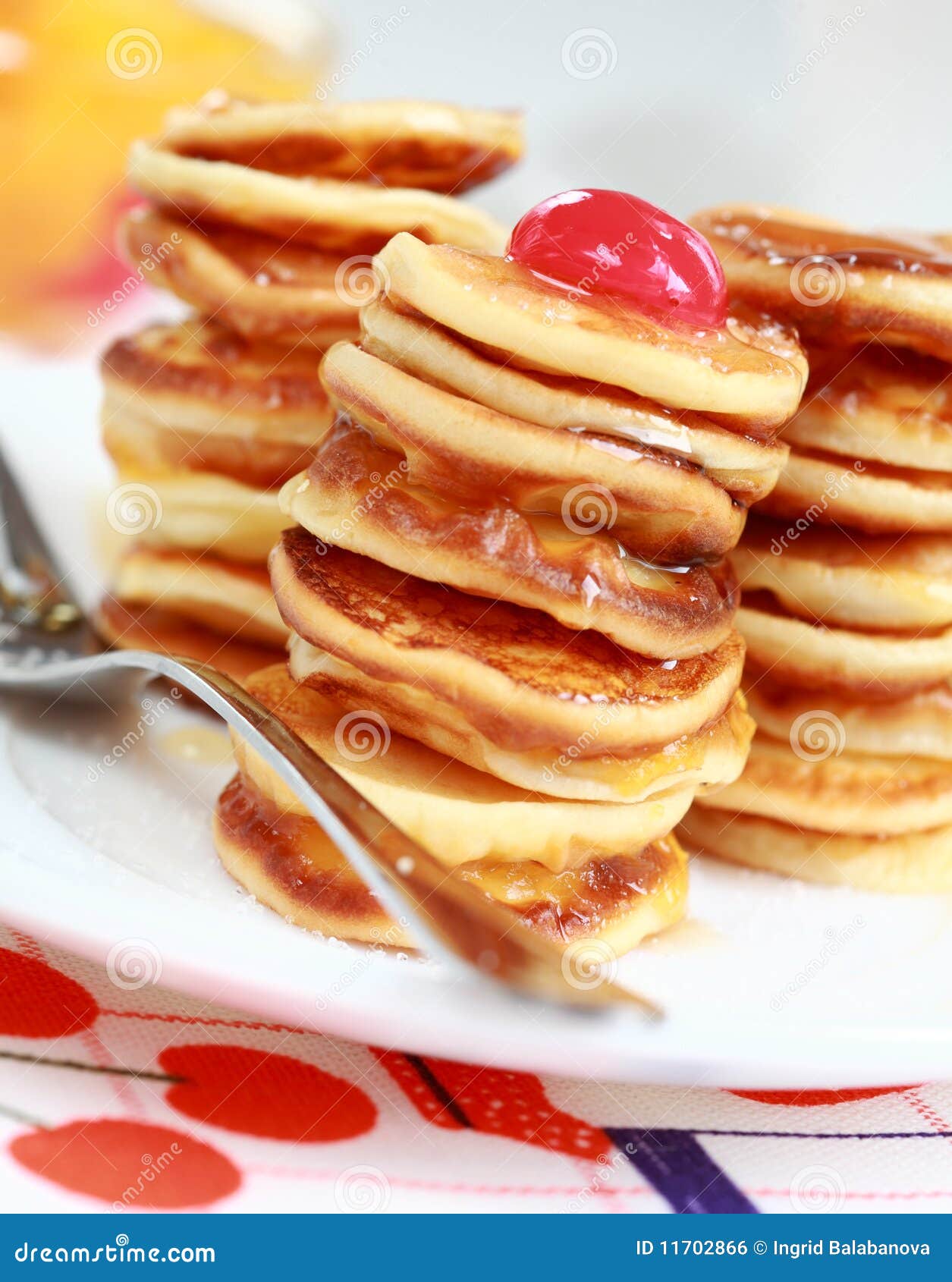 Sweet Mini Pancakes With Pancake Maker Stock Photo Image of prepare