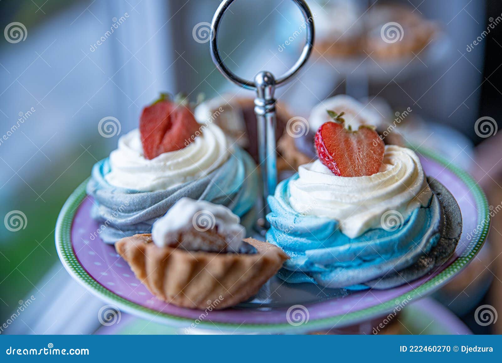Sweet Muffin Cakes on a Plate Stock Photo Image of party, desert