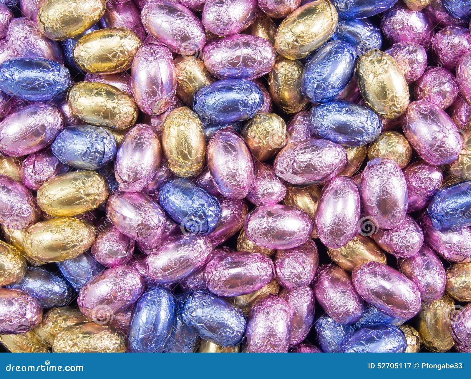 Sweet Multicolor Chocolate Eggs Pile Easter Stock Image Image of