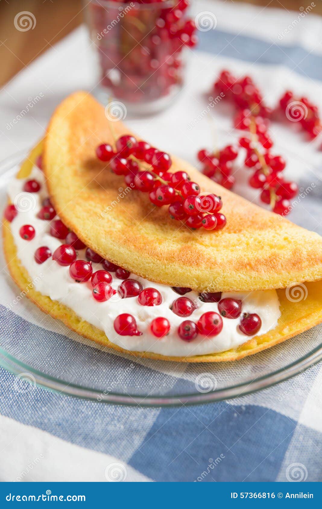 Sweet Omelette with Currant Stock Photo Image of cake, color 57366816