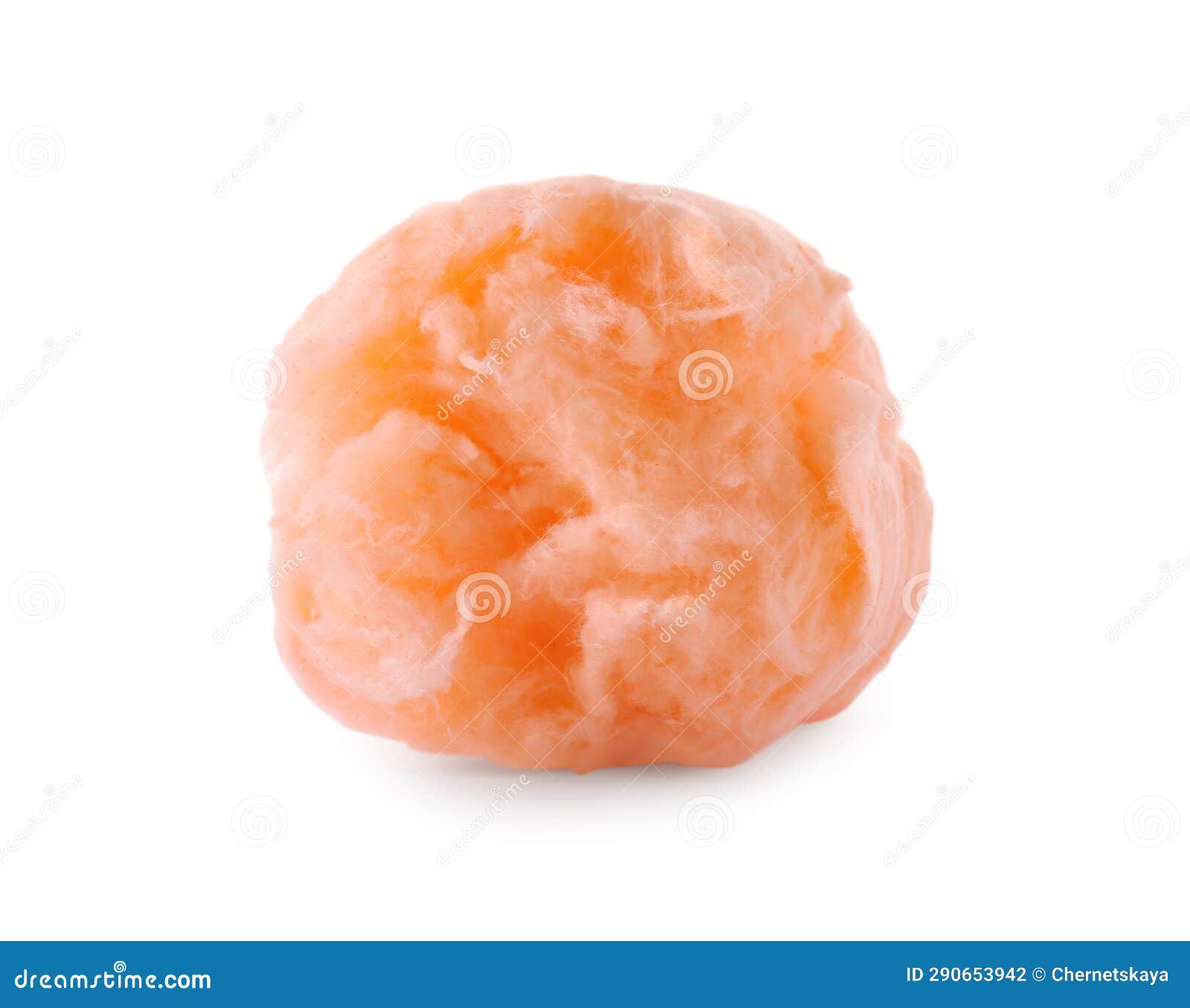 Sweet Orange Cotton Candy Isolated on White Stock Photo Image of soft