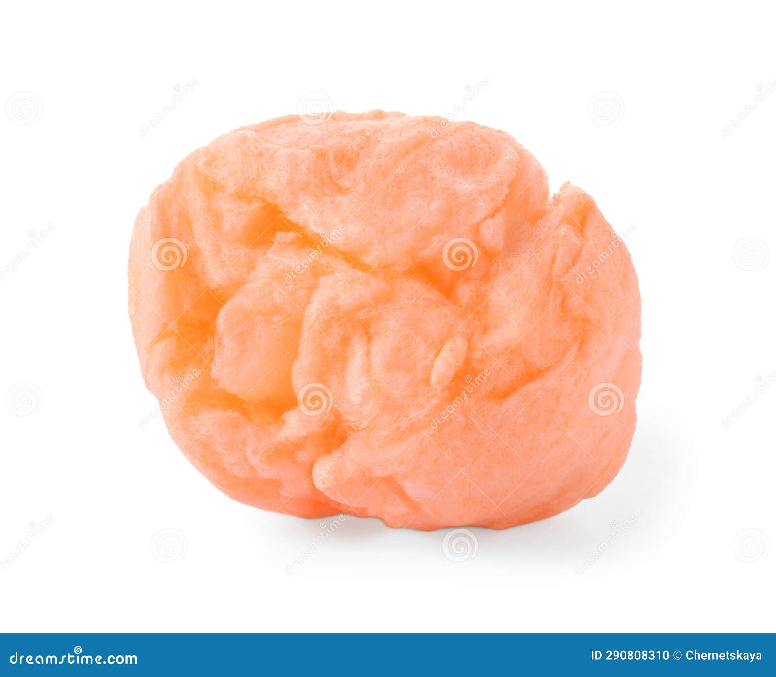 Sweet Orange Cotton Candy Isolated on White Stock Photo Image of
