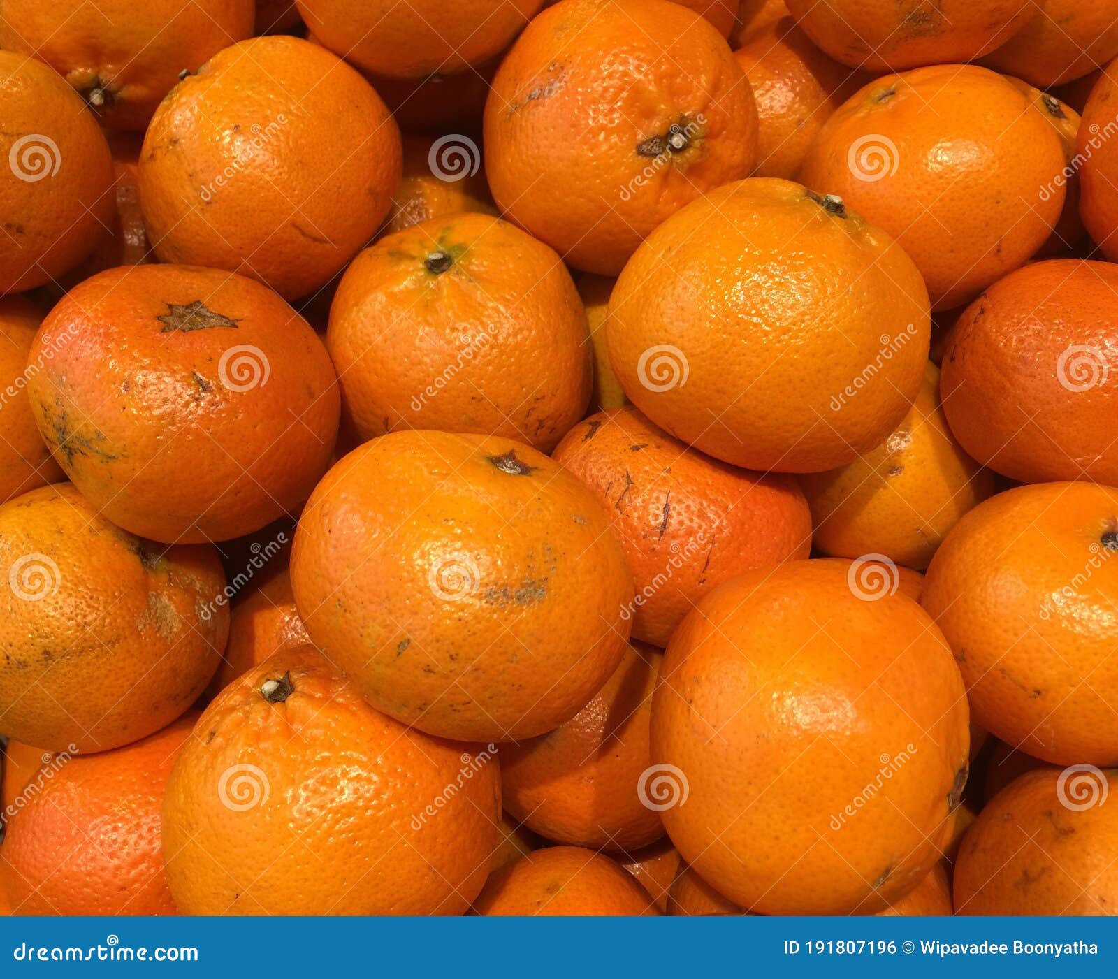 Full Frame Shot of Sweet Orange Fruit in Thailand Stock Photo Image
