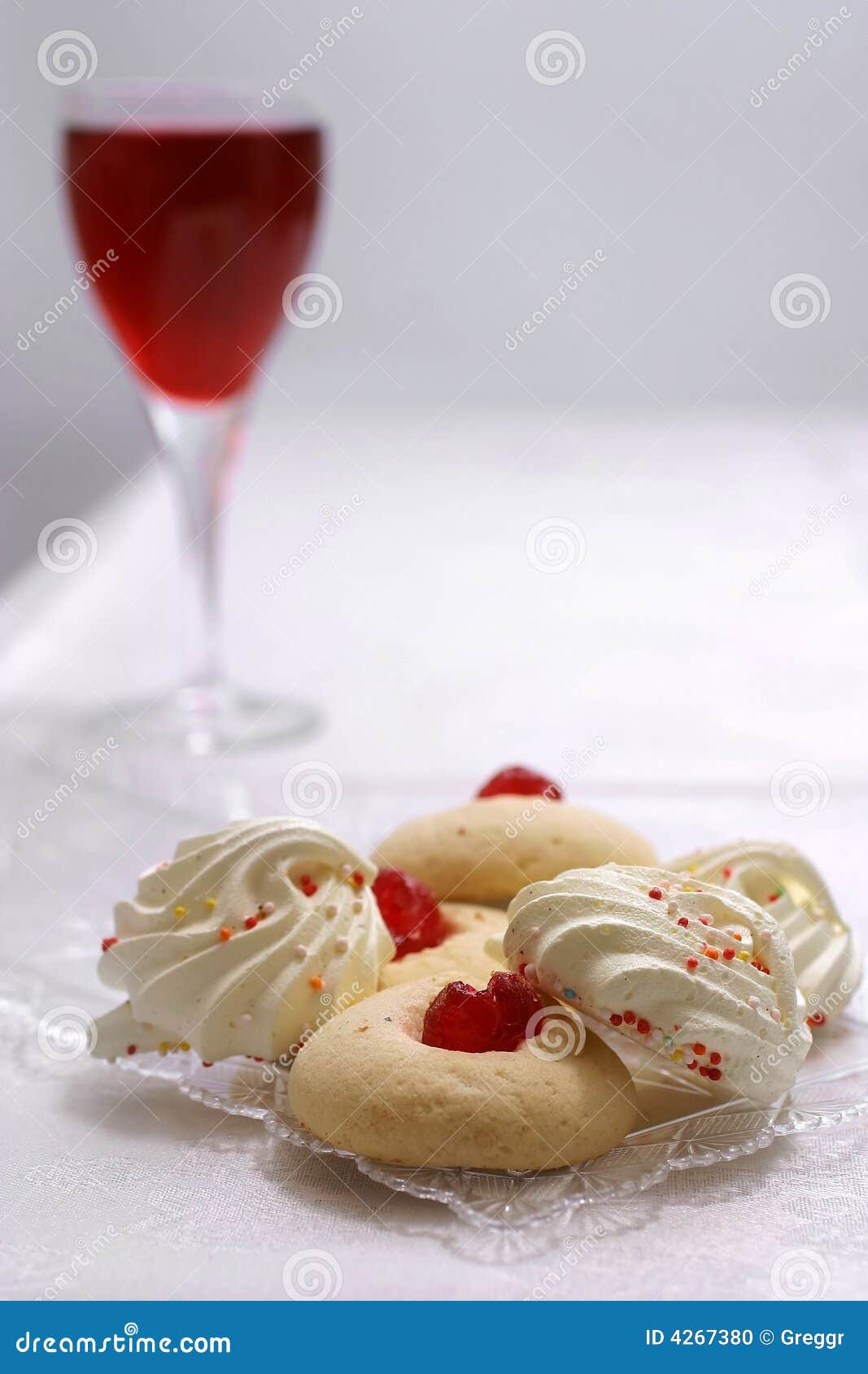 Sweet pastry with wine stock photo. Image of freshness 4267380
