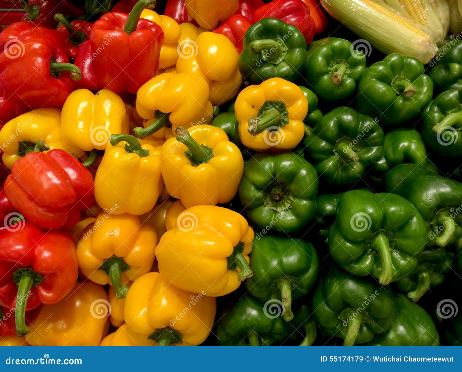 Sweet pepper market stock image. Image of lifestyle, food 55174179