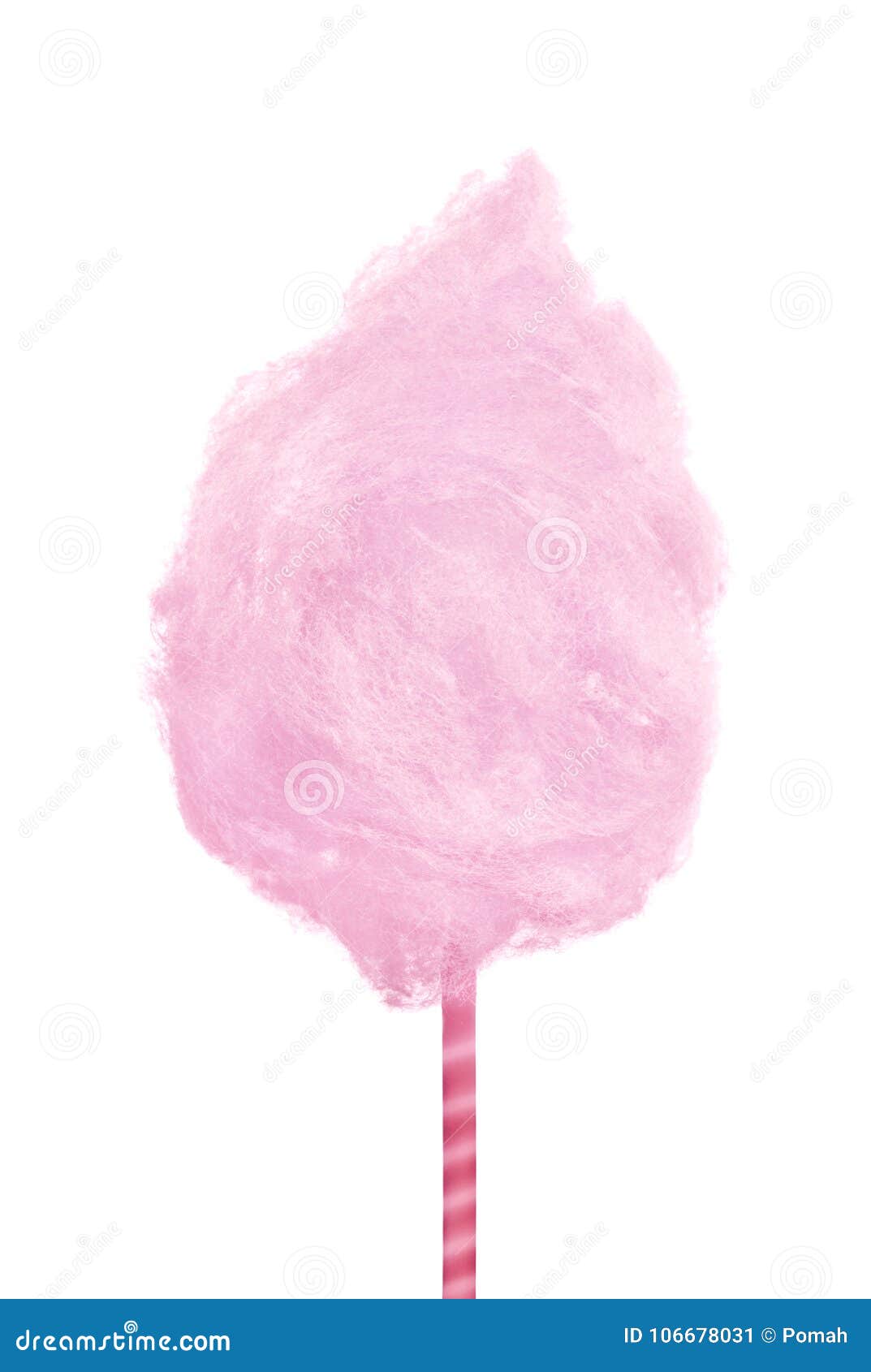 sweet pink cotton candy  on white background.