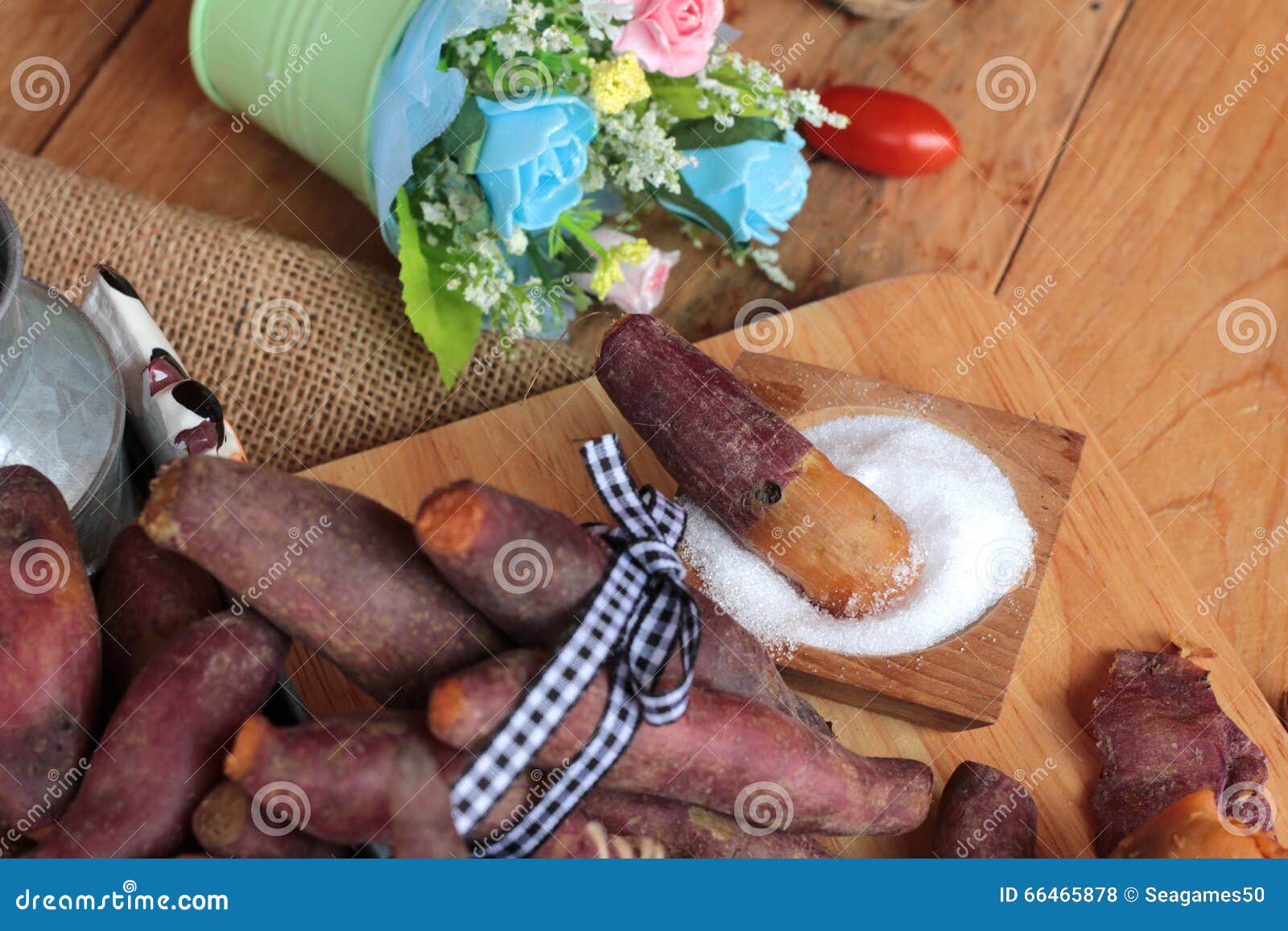Sweet Potato Boiled with of Sugar Delicious. Stock Photo Image of
