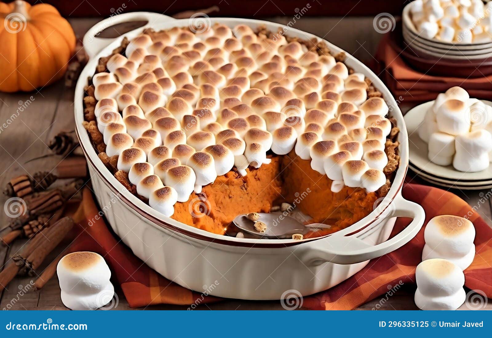 Sweet Potato Casserole with Marshmallows, Fall Cooking, Thanksgiving ...