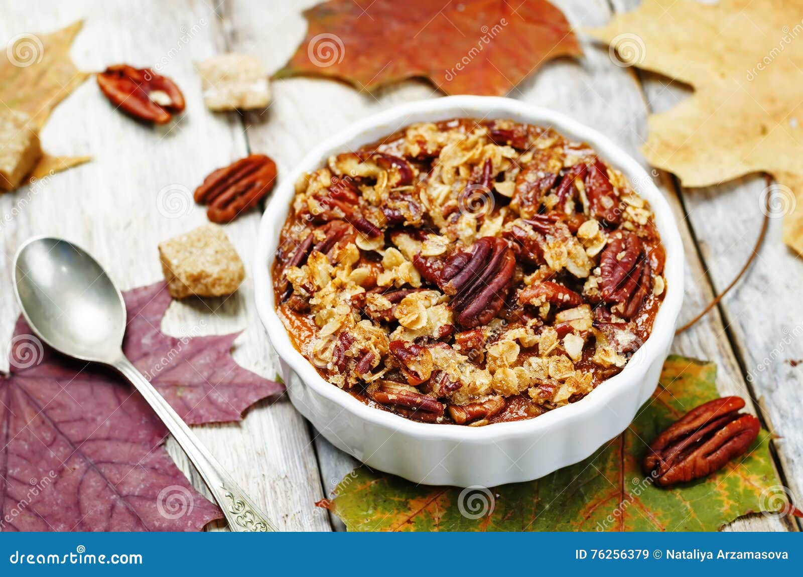 Sweet Potato Casserole with Pecan Oat Crumbs Stock Image - Image of ...