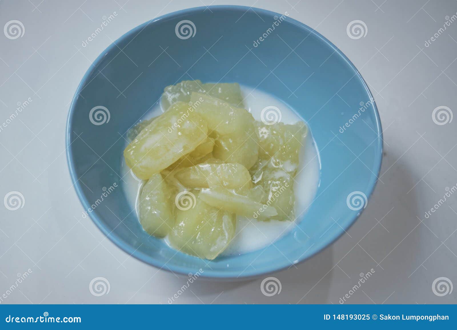 Sweet Potato with Coconut Milk ,Thai Dessert Stock Image - Image of ...