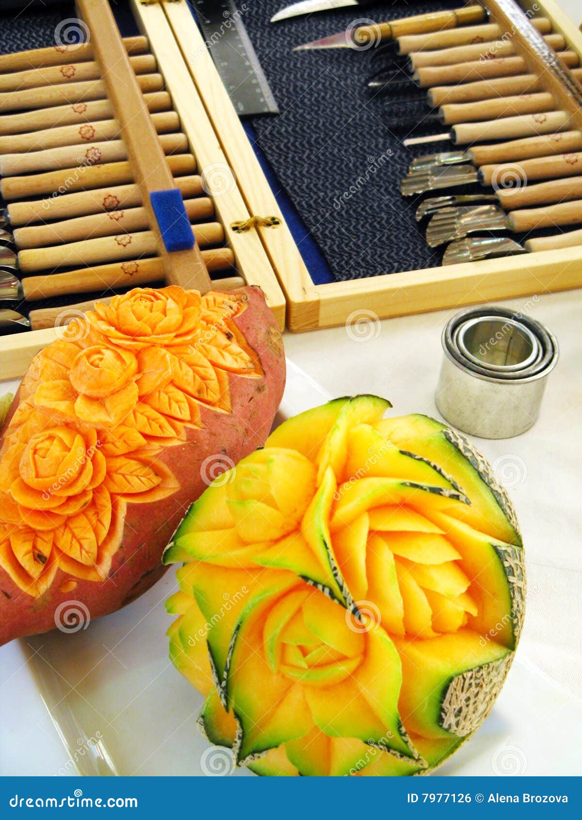Sweet potato and melon stock photo. Image of decorative 7977126