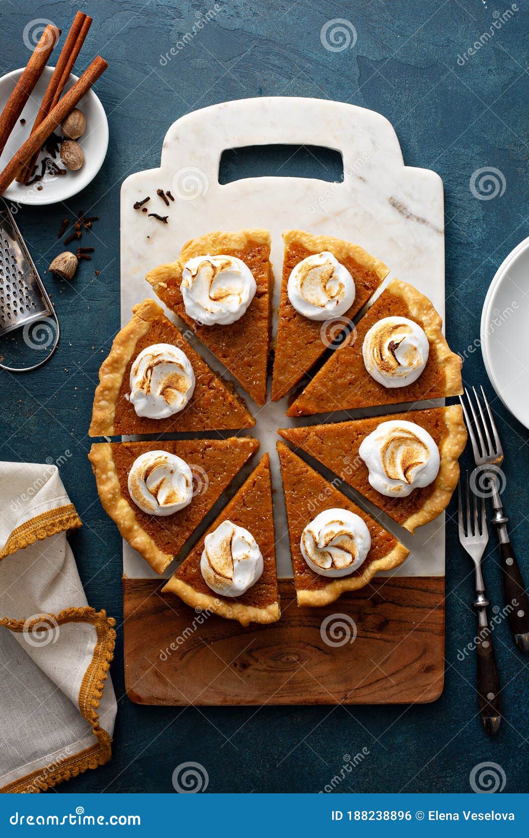 Sweet Potato Pie with Marshmallow Topping Stock Photo Image of flaky