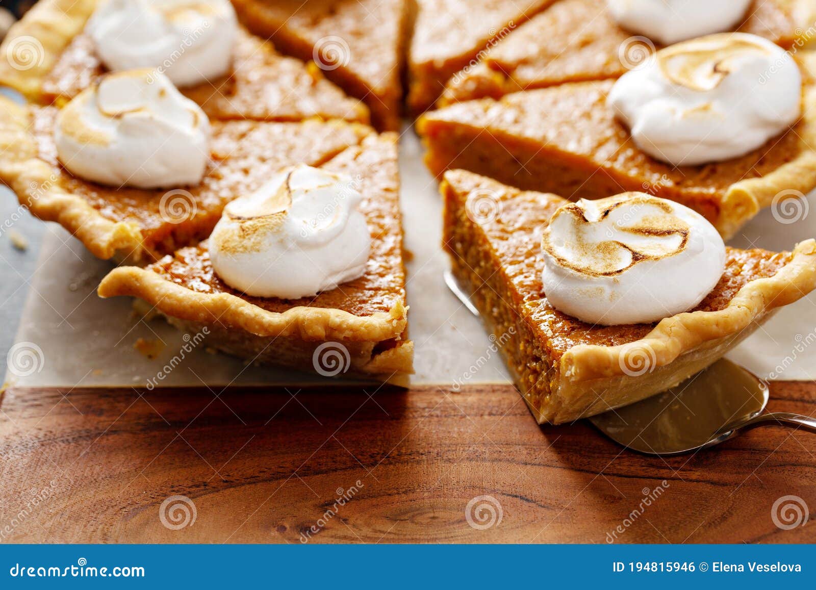 Sweet Potato Pie with Marshmallow Topping Stock Photo Image of