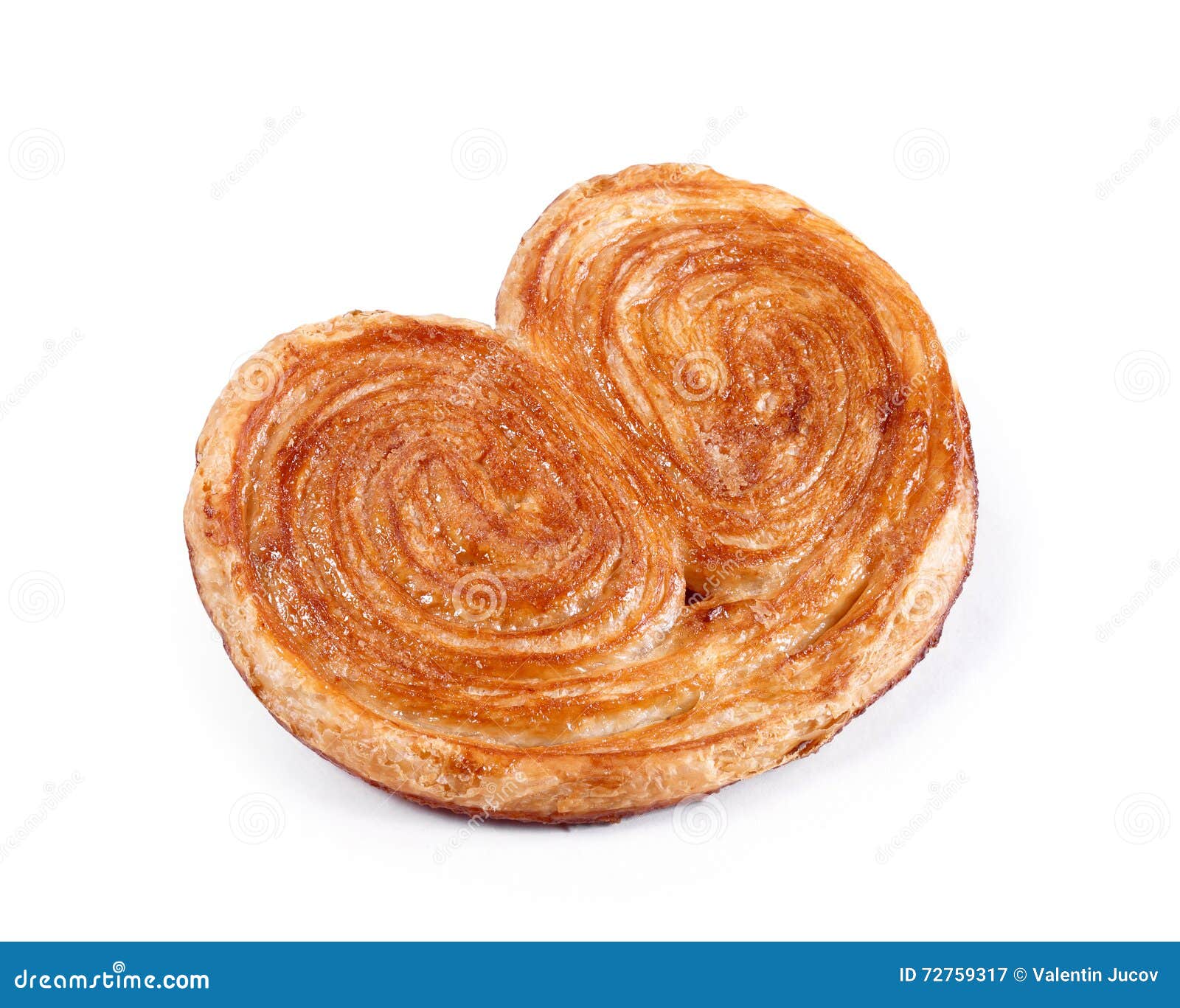 sweet puff pastry  on white background - palmeras