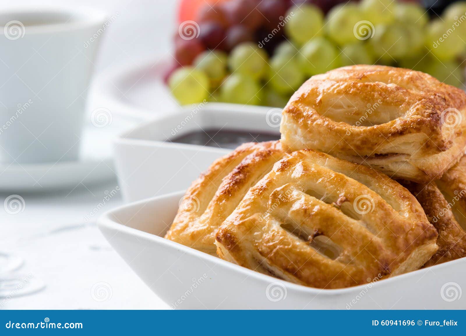 Sweet puff pastry snack stock photo. Image of meal, snack 60941696