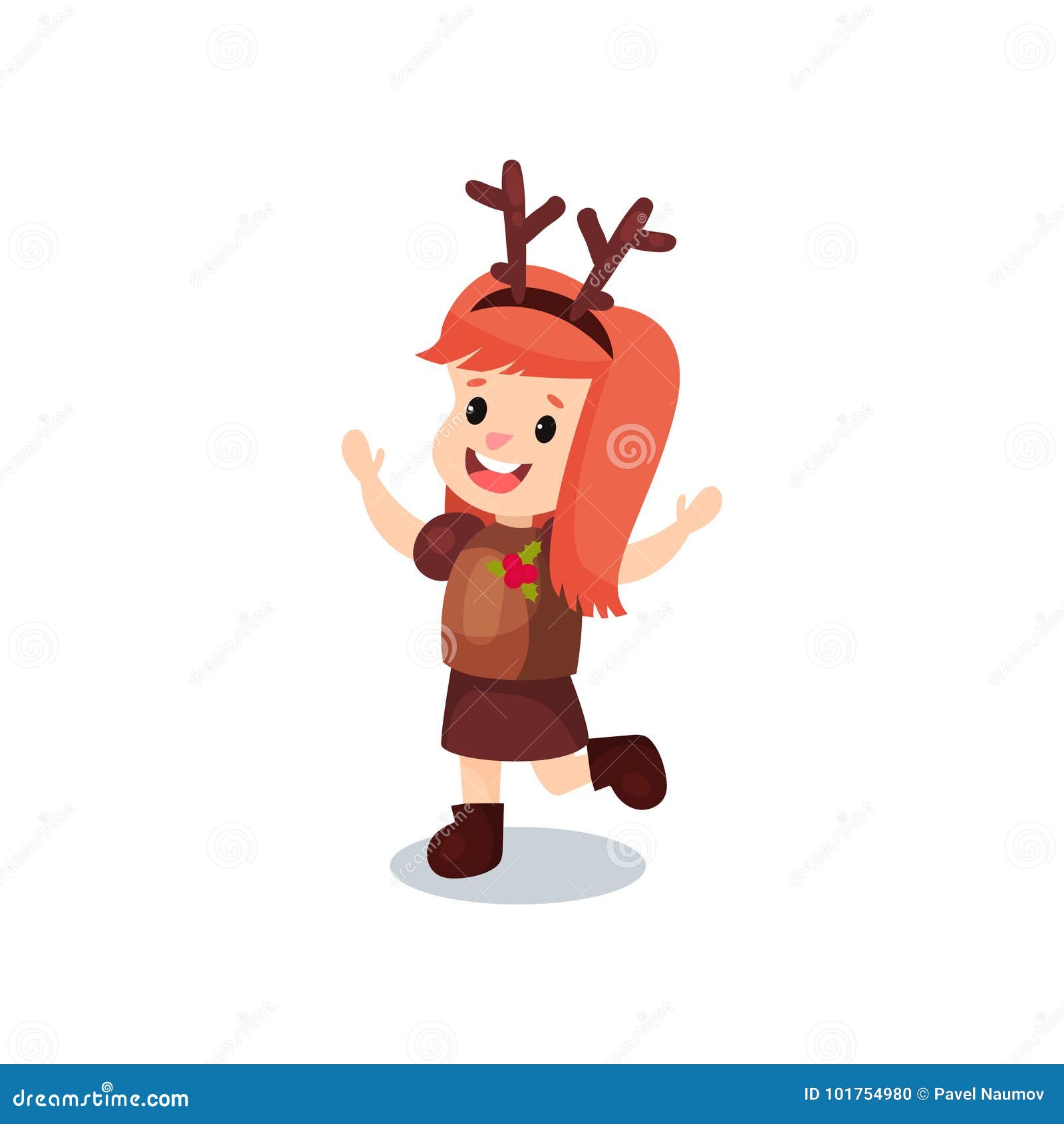 Sweet Redhead Little Girl in the Costume of Reindeer, Kid in Festive Fancy Dress Cartoon Vector Illustration Stock Vector - Illustration of fantasy, happy: 101754980 Sweet Redhead Little Girl in the Costume of Reindeer, Kid in Festive Fancy Dress Cartoon Vector Illustration Stock Vector - Illustration of fantasy, happy: 101754980