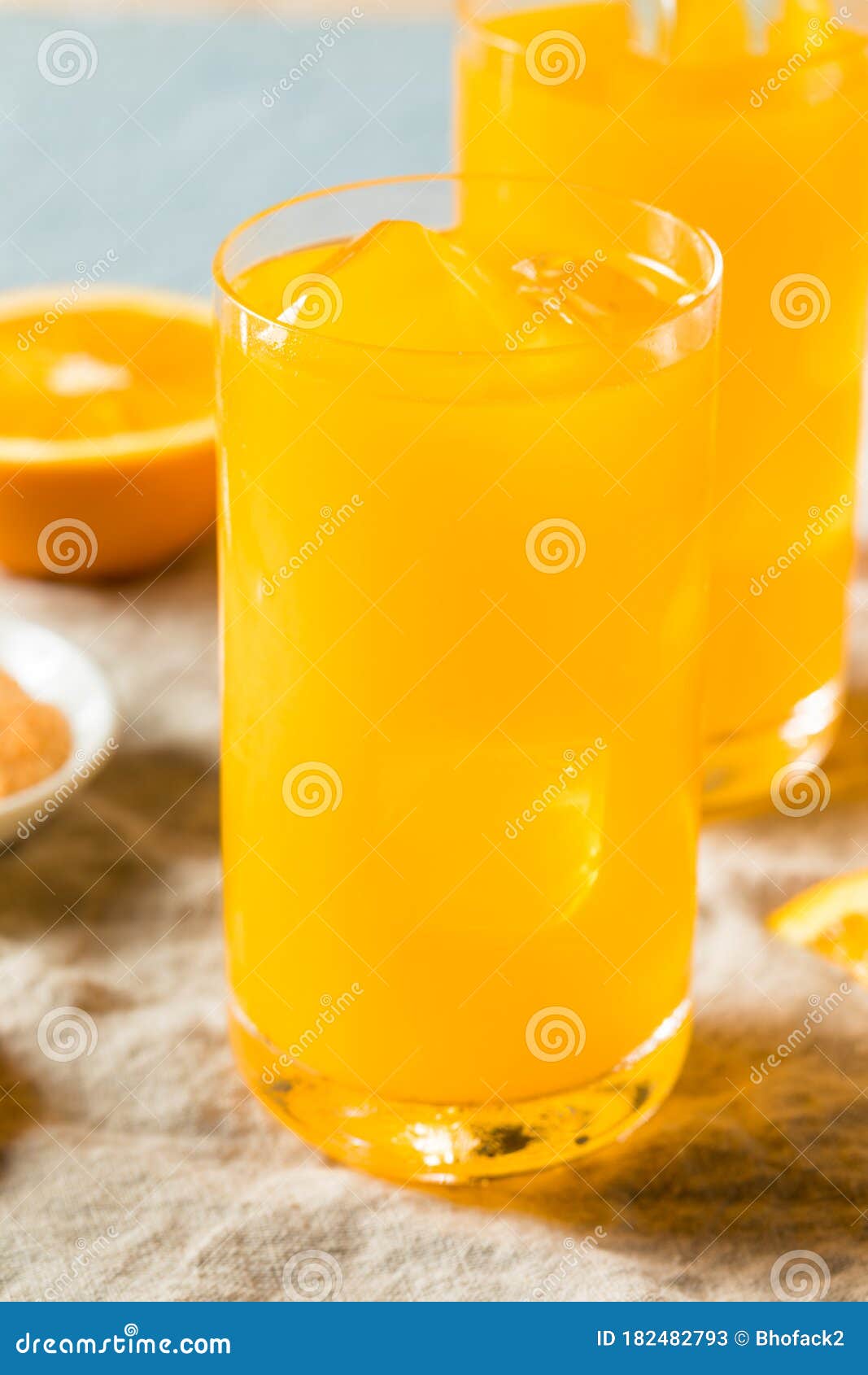 Sweet Refreshing Powdered Orange Drink Stock Image Image of