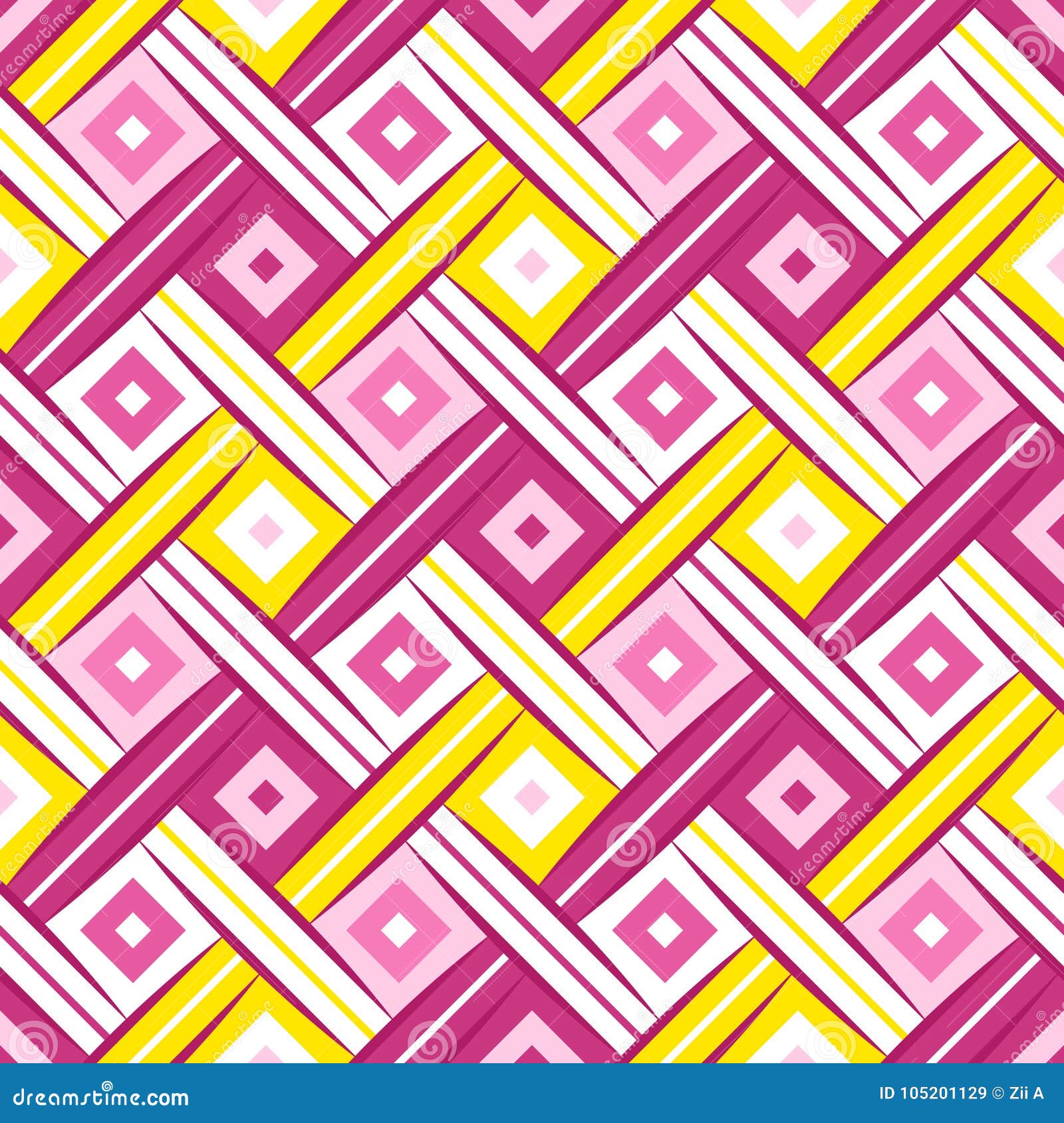 sweet yellow pink complicated woven rhombus webbing oblique seamless pattern | wrhombus series