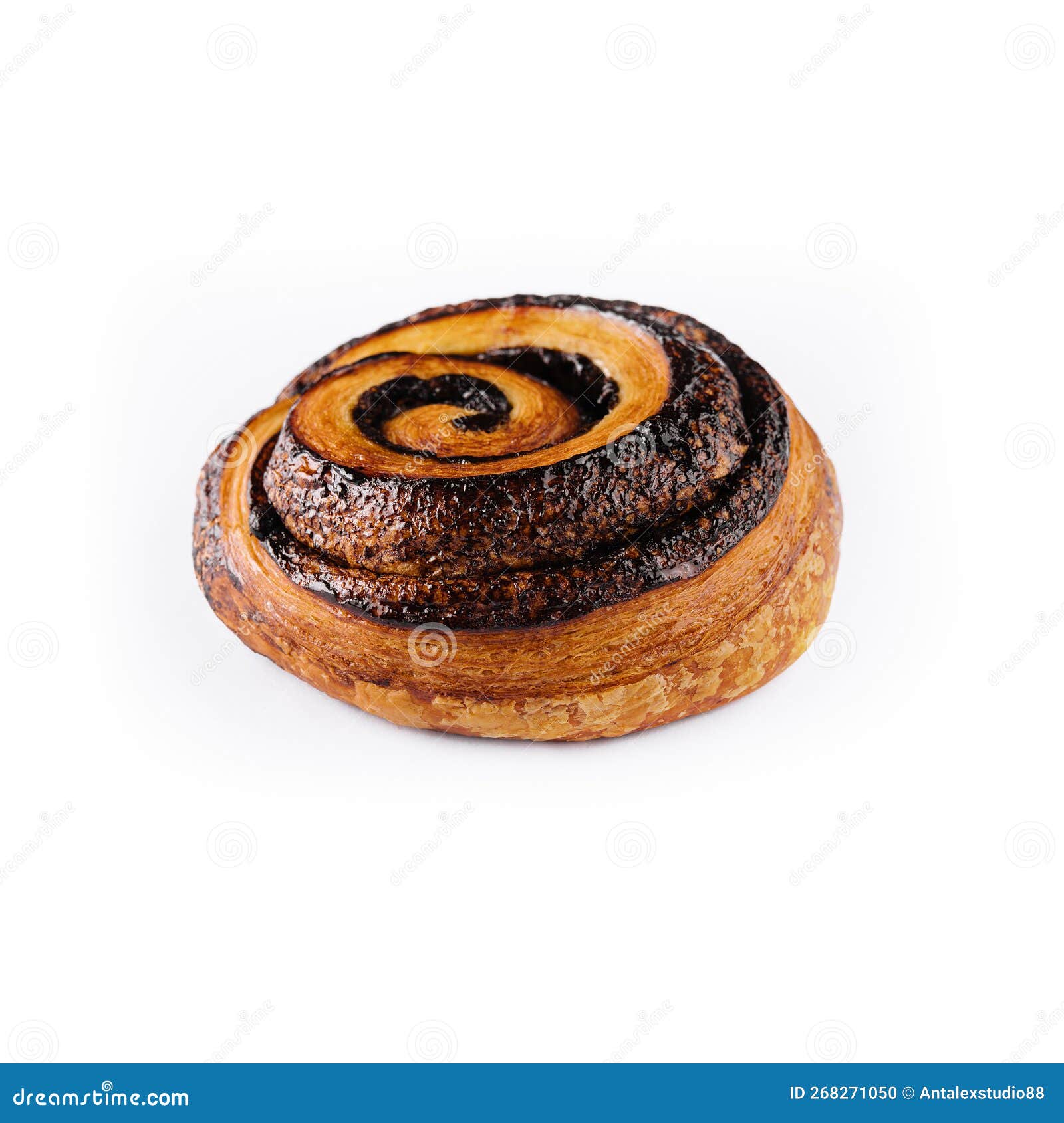 Sweet Roll Poppy Seed Buns Isolated Stock Photo Image of close