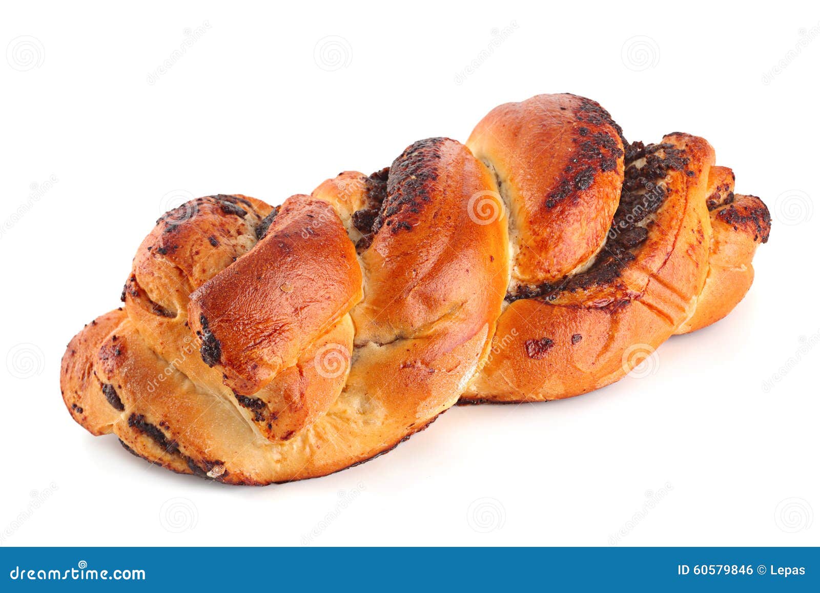Sweet roll with poppy seed stock photo. Image of seed 60579846