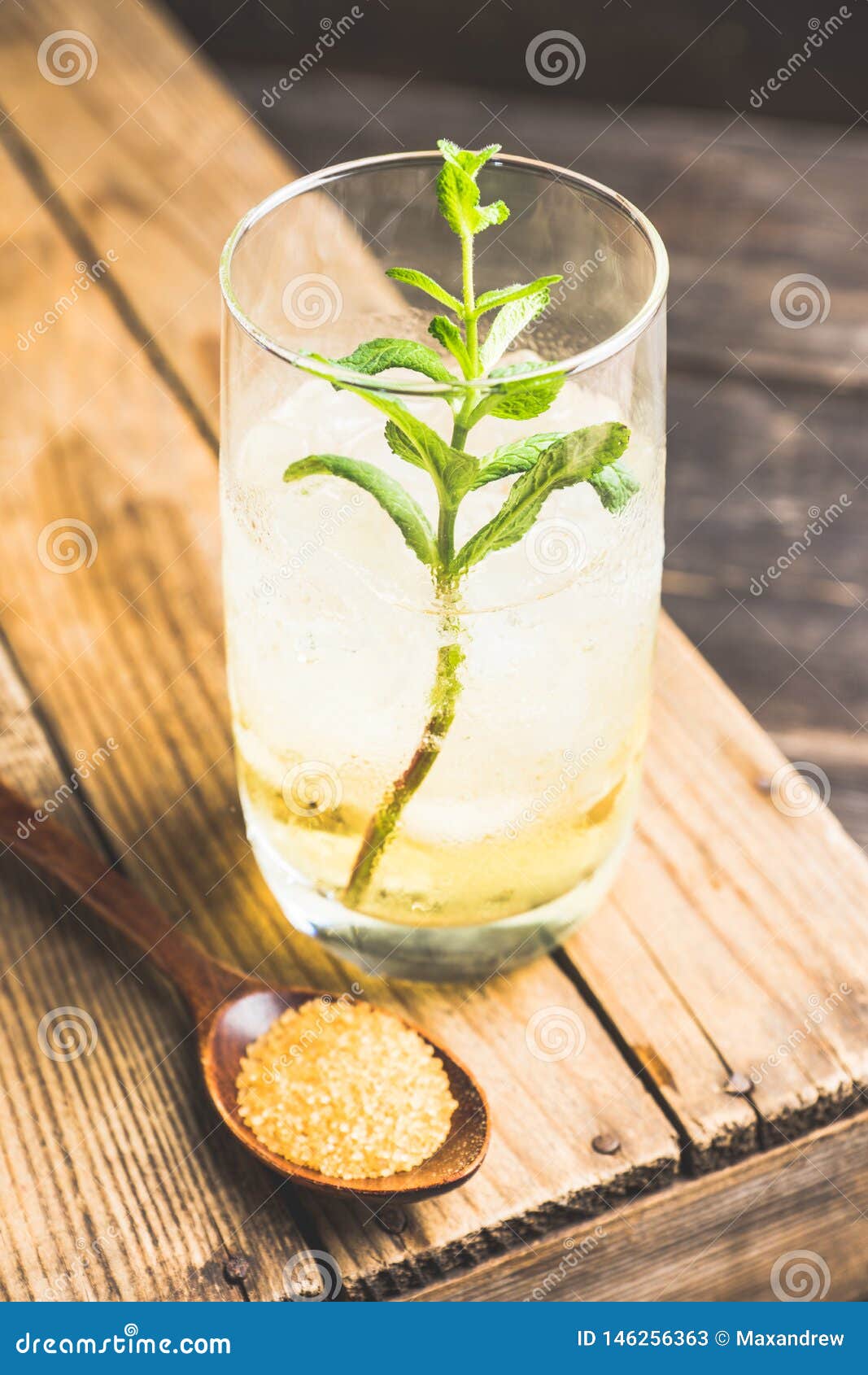 Sweet Rum Based Cocktail with Mint Stock Image Image of party, brandy 146256363
